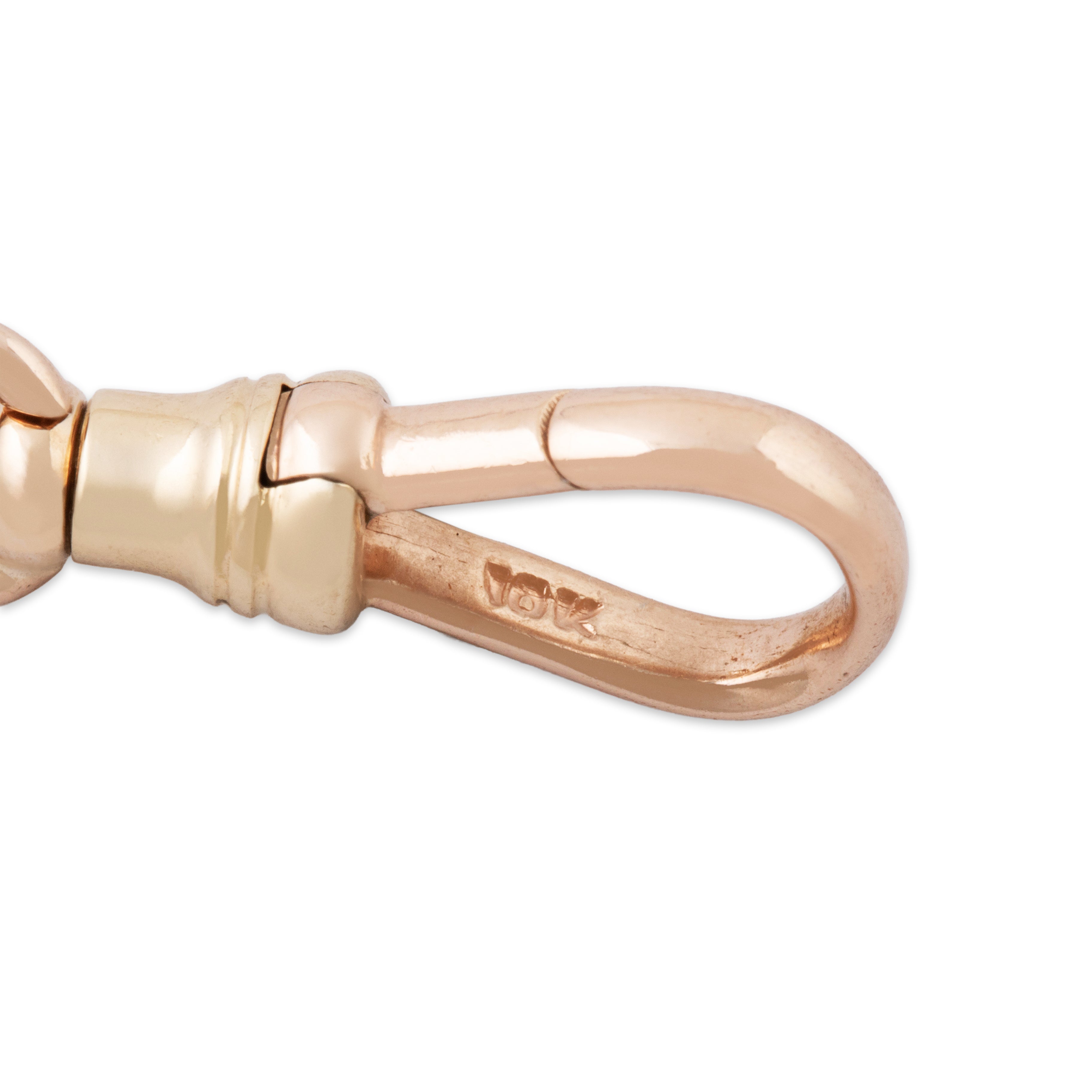 Antique 10k Rosy Yellow Gold Three-Dimensional Geometric Link Bracelet 7.75、mySite、hinf8tx79