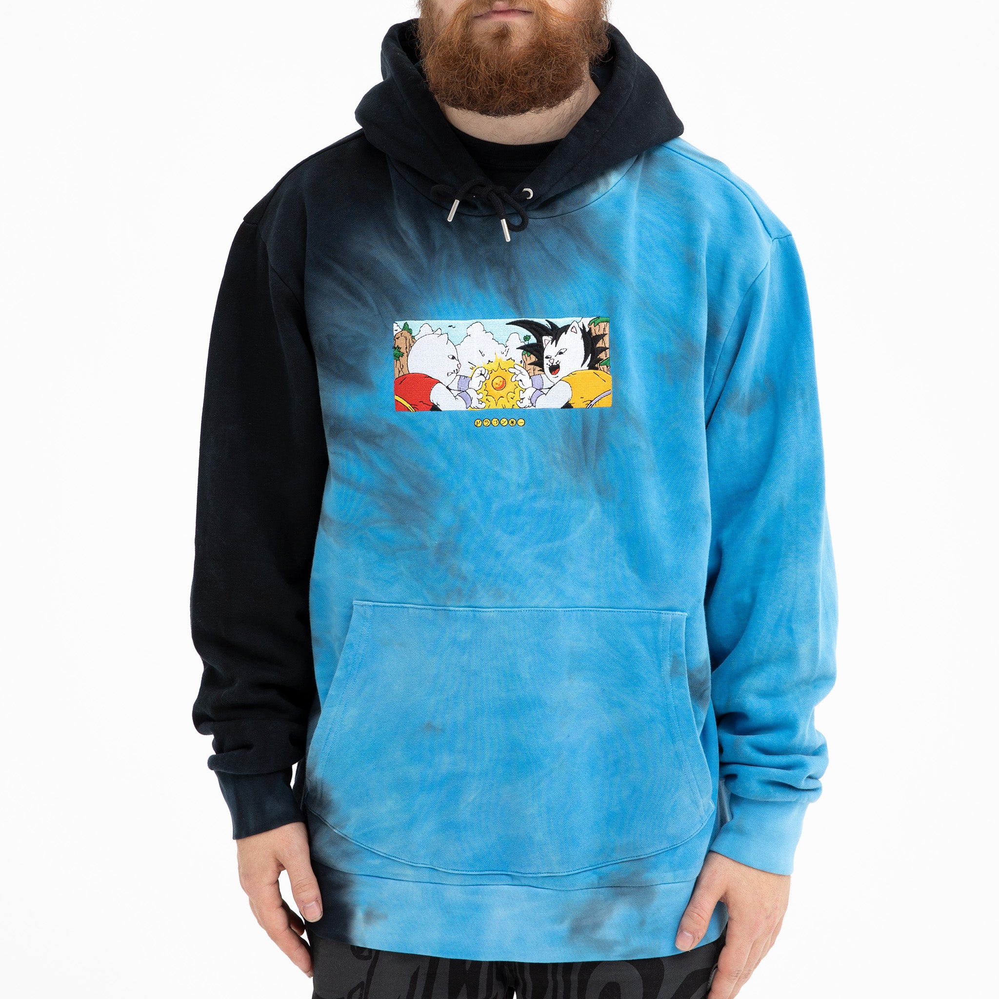  Nermku Battle Hoodie (Black/Blue Dye)、mySite、merchandisen