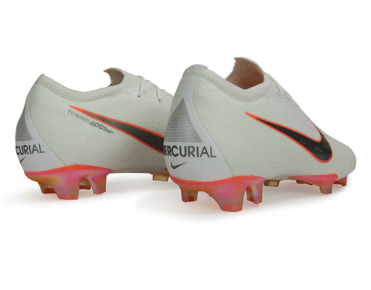 Nike Men's Mercurial Vapor 12 Elite FG White/Metallic Cool Grey/Total Orange、mySite、noshort