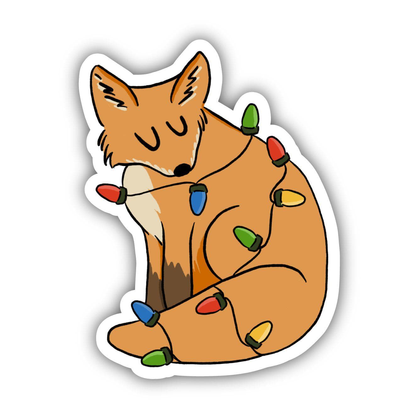  Fox & Lights Winter Sticker、mySite、ghnorth