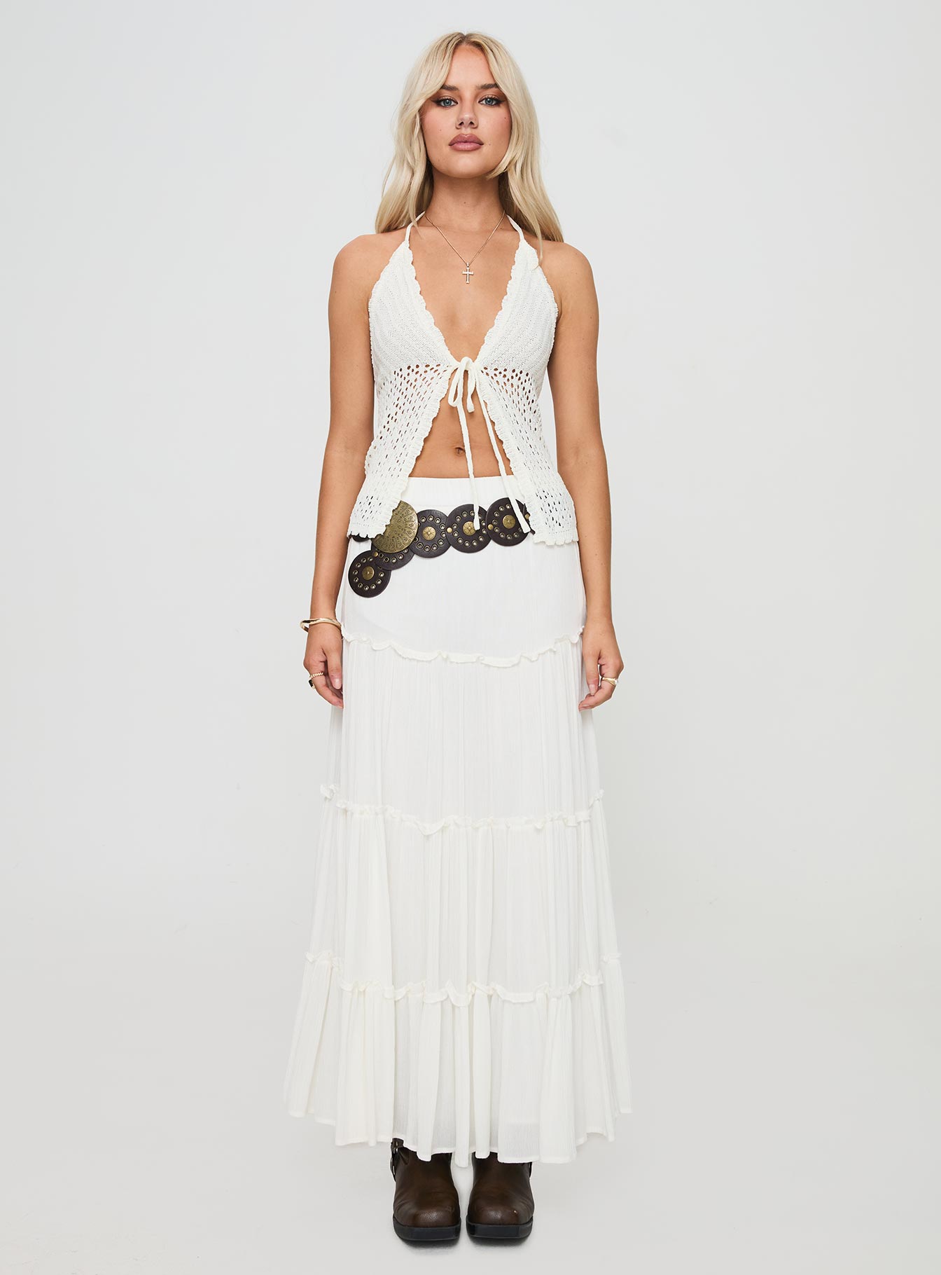 Tahlia-marie Crochet Top White、mySite、solidvoid