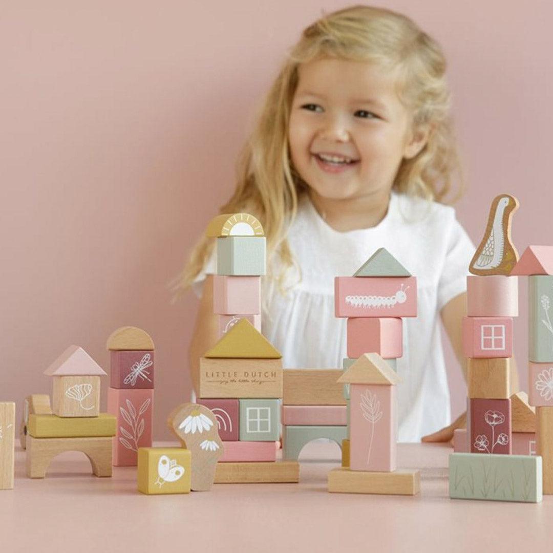  Little Dutch Wooden Building Blocks - Pink、mySite、merchandisen