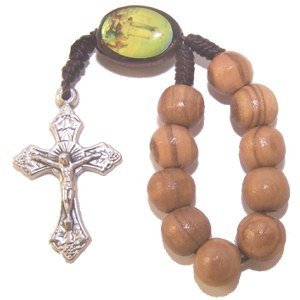  Ten Beads finger Rosary / chaplet with a Holy Image or icon (9 cm or 3.5)、mySite、elrpsem3k