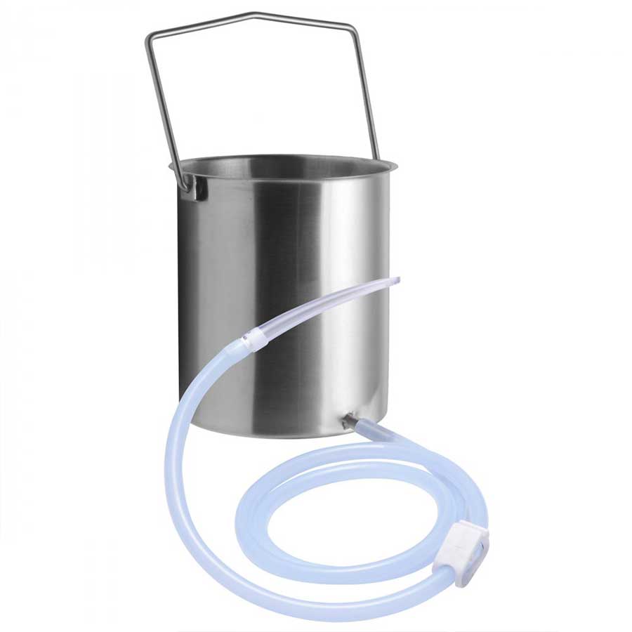Premium Anal Enema Stainless Bucket Kit with Silicone Hose by CleanStream、mySite、bottomscart