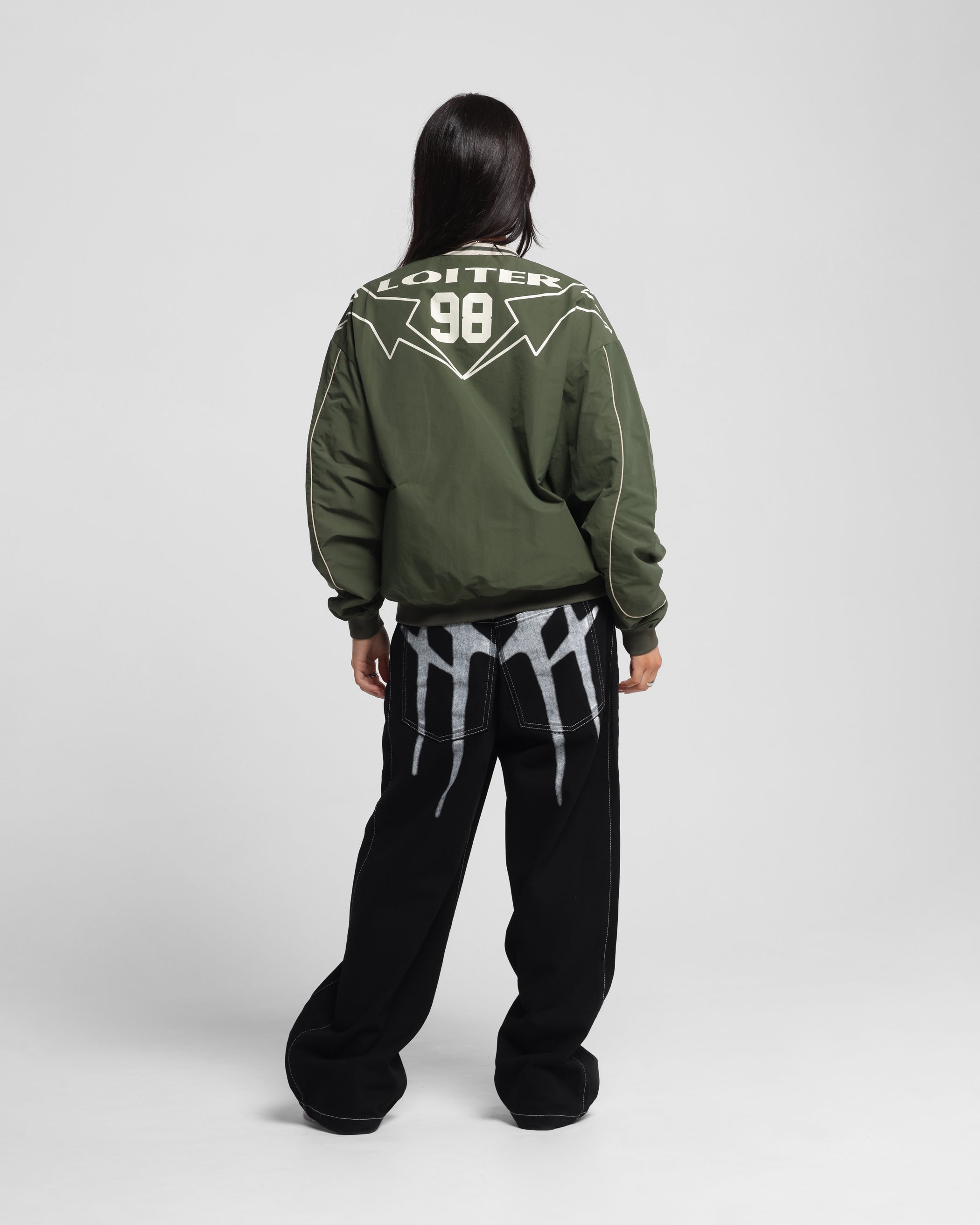 Loiter Racer Nylon Jersey Crewneck Dark Green、mySite、zt4zffjzw