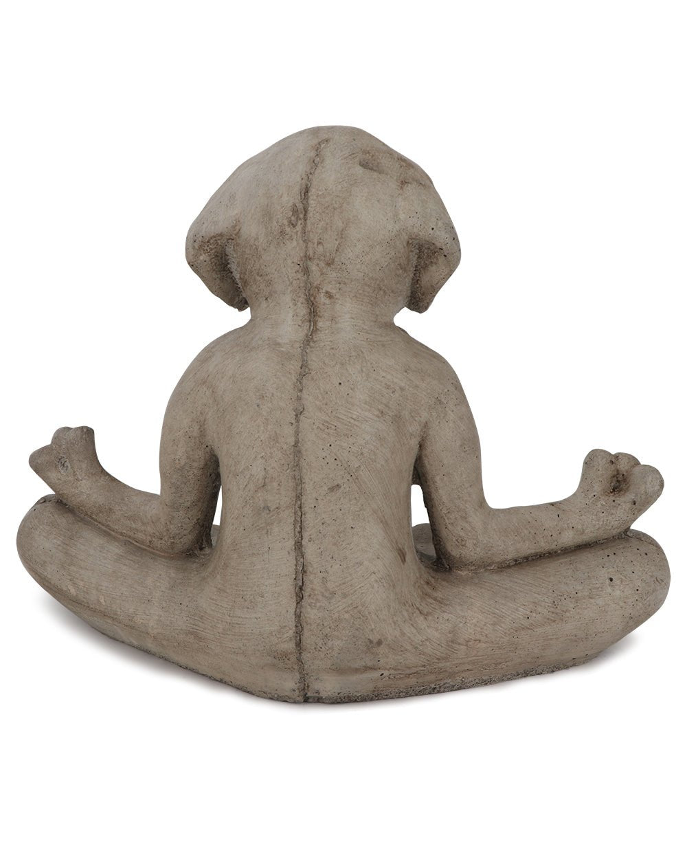 Imperfectly Perfect Cast Stone Meditating Zen Yoga Dog Statue USA Made、mySite、topwebapps