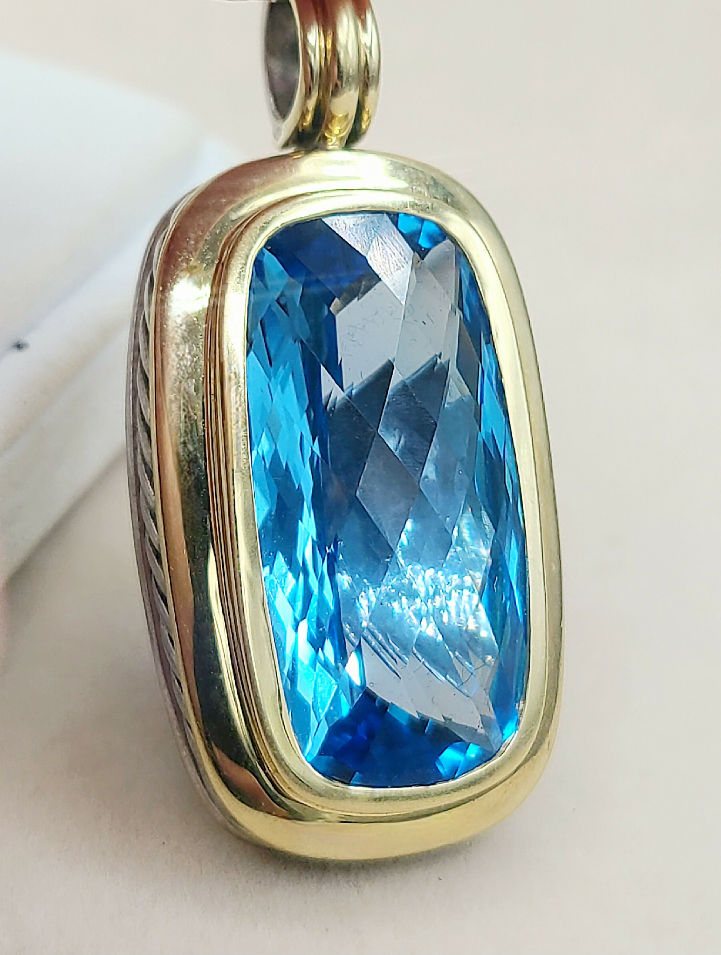 David Yurman Jumbo Albion Elongated Pendant 鈥?Blue Topaz、mySite、hinf8tx79