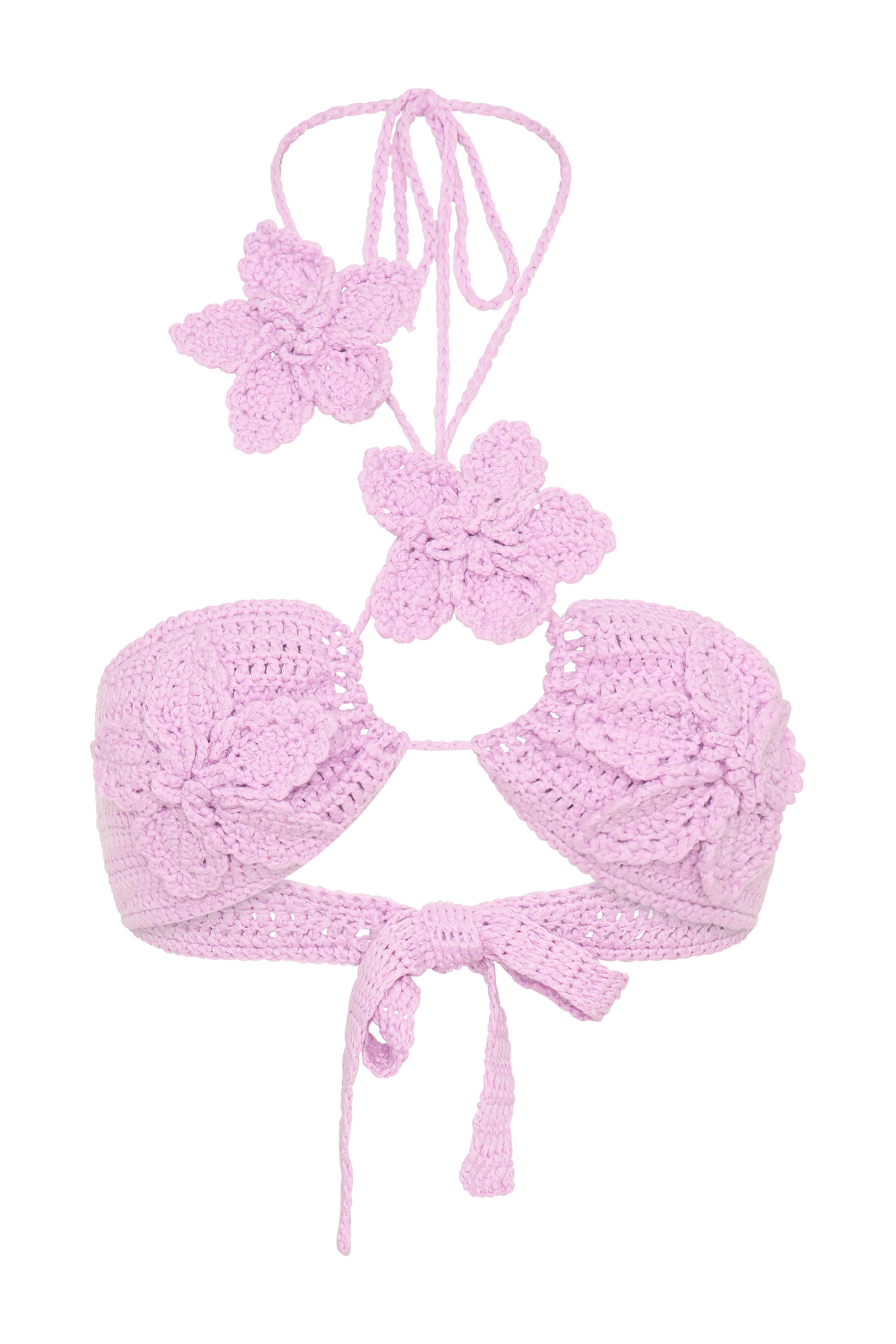 River Floral Crochet Bikini Top - Lilac、mySite、solidvoid
