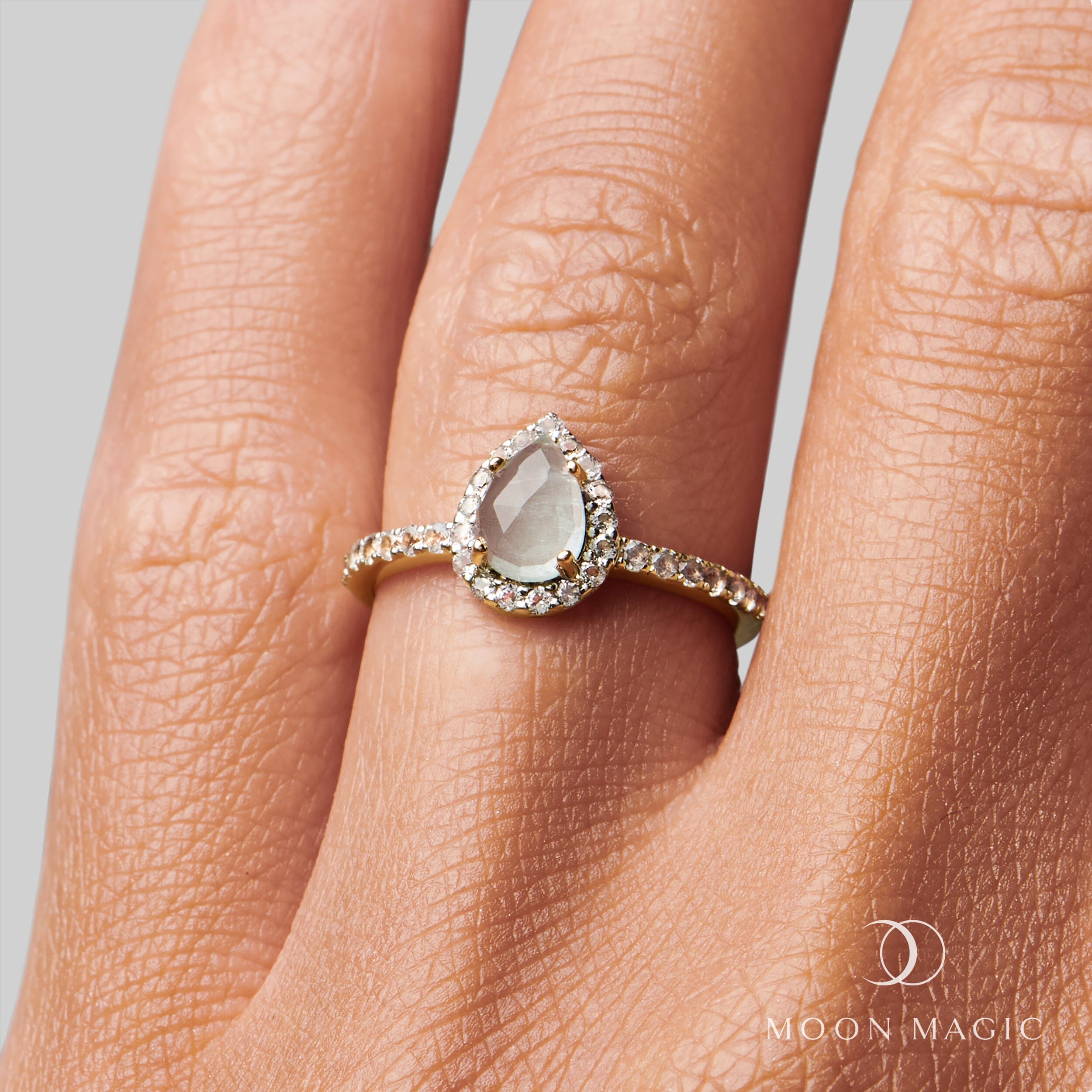 Aquamarine Lab Diamond Ring - Tear of Joy、mySite、hinf8tx79