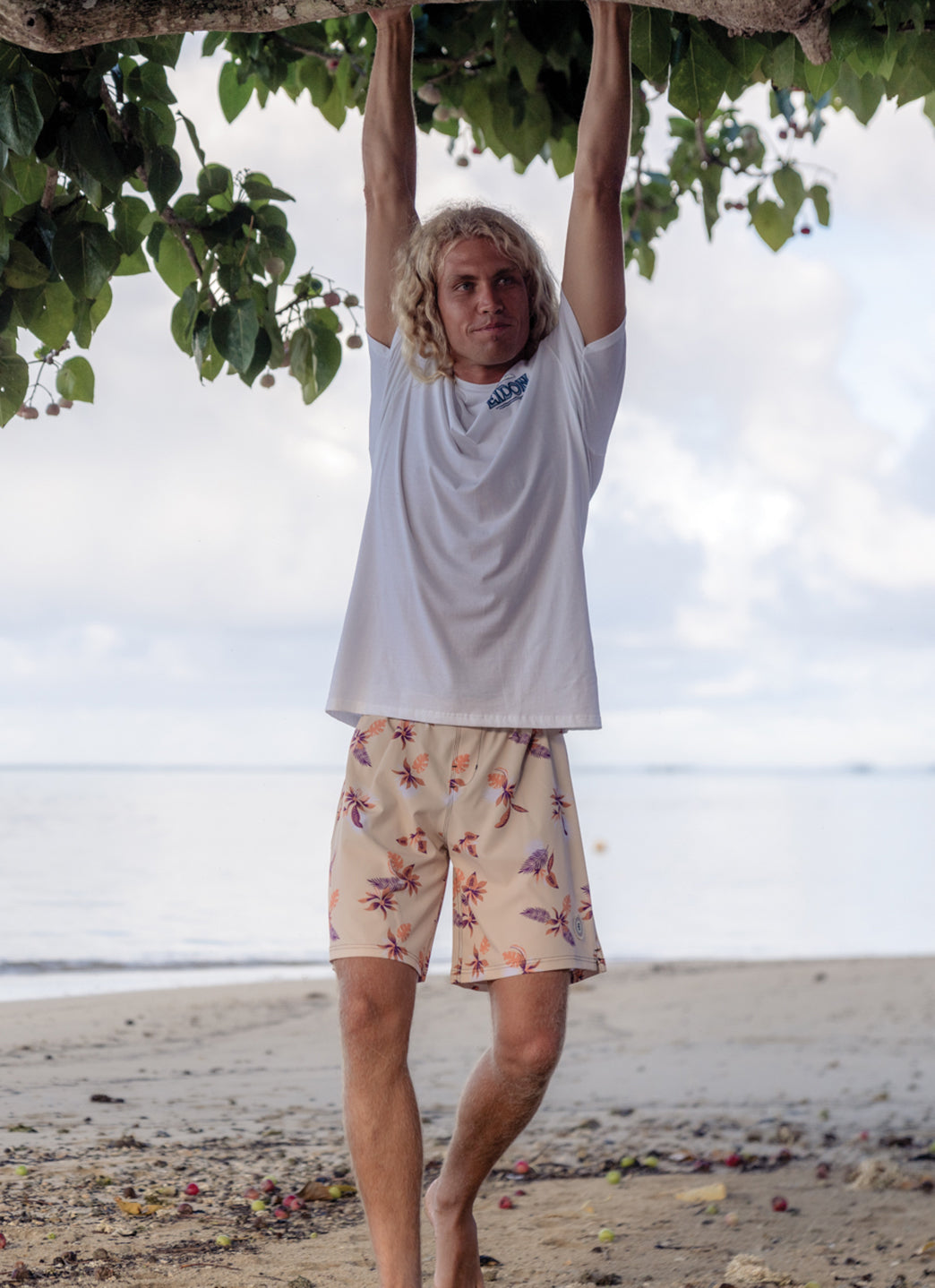 Eidon Men's 17 I'm Leafing Volley Swim Trunks、mySite、noshort