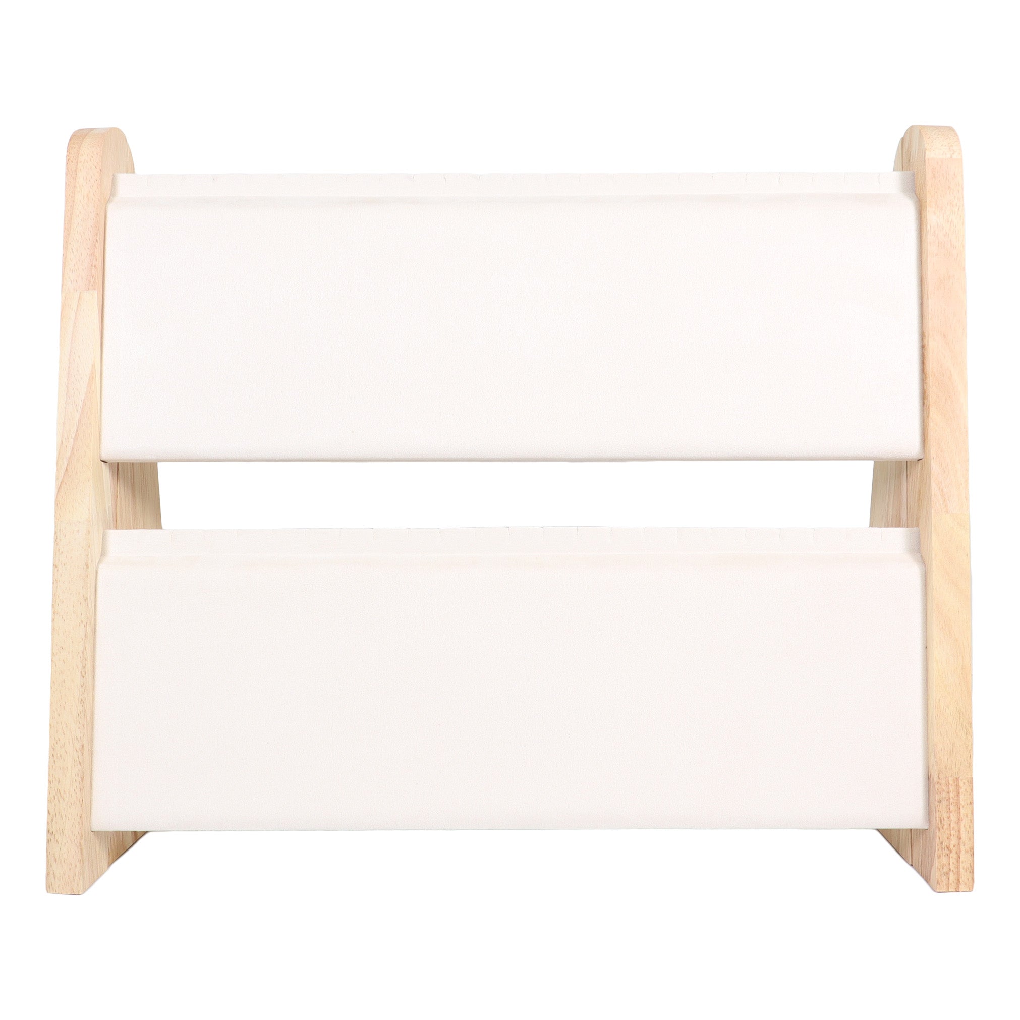 Natural Wood & Suede 2 Tier Jewelry Display / DSP0024、mySite、dreamappss