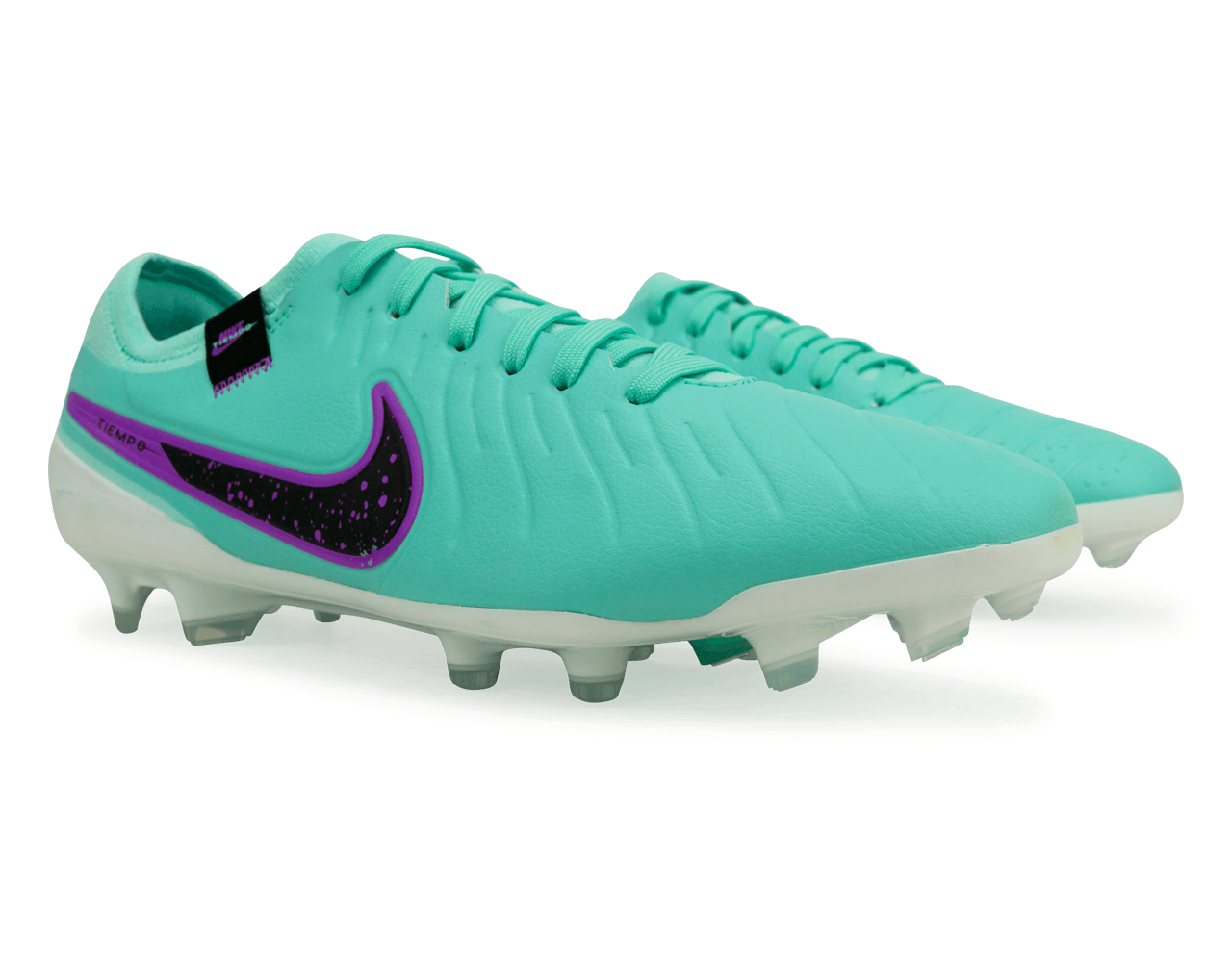 Nike Men's Tiempo Legend 10 Pro FG Turquoise/Black/Purple、mySite、noshort