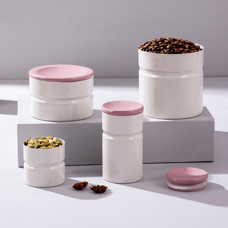 Stainless Steel Jar Set | Multicolour | Set of 4、mySite、camillekostekn