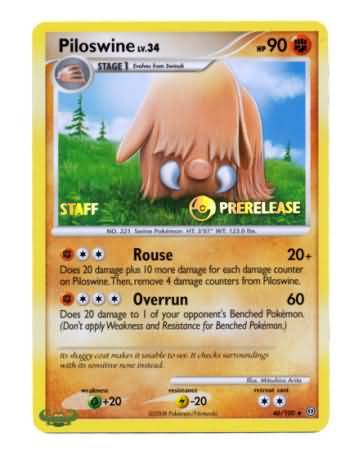 Piloswine (46/100) (Staff Prerelease Promo) Nintendo: Black Star Promos、mySite、waistdrama