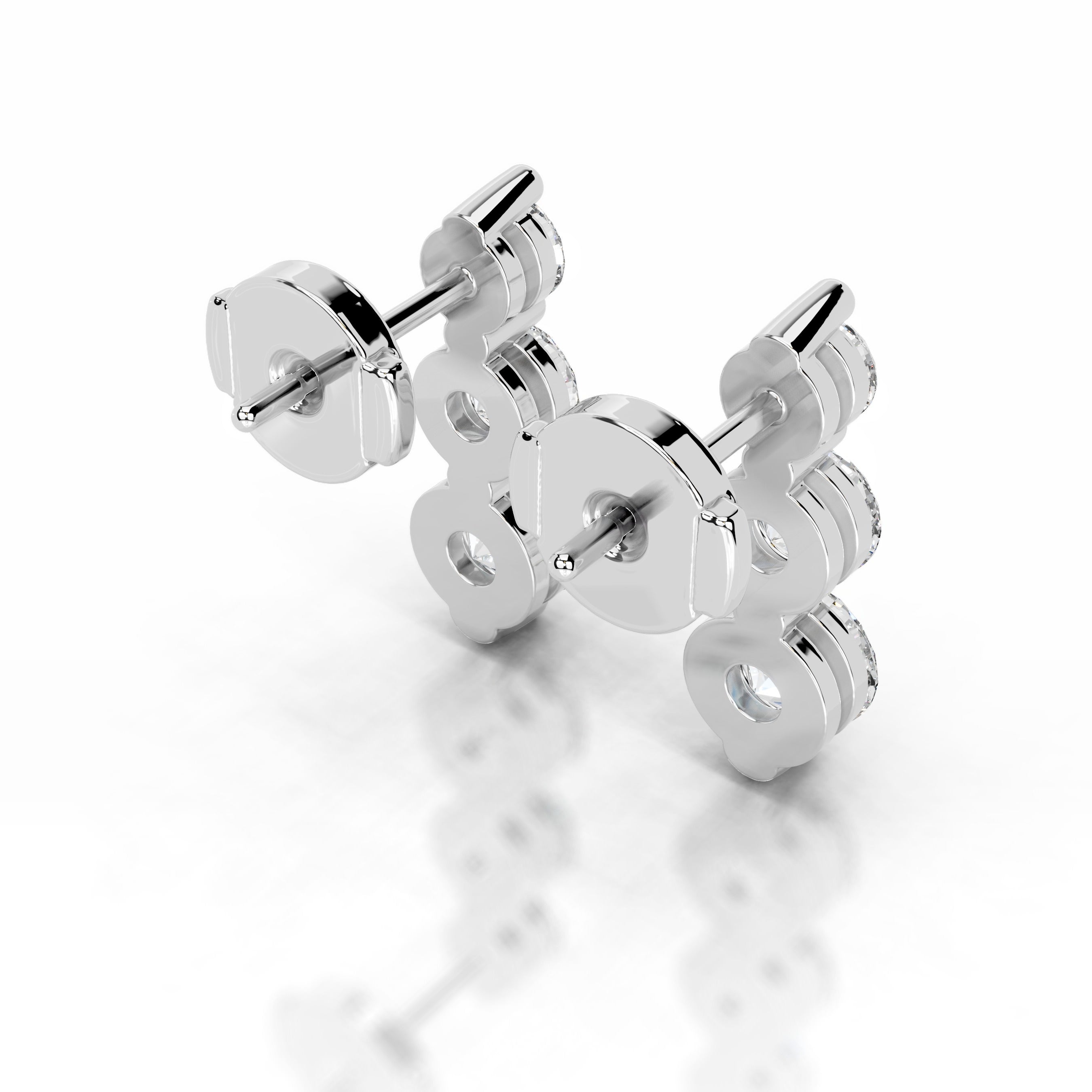 Abigail Lab Grown Diamond Earrings (6 Carat) - 18K White Gold、mySite、hinf8tx79