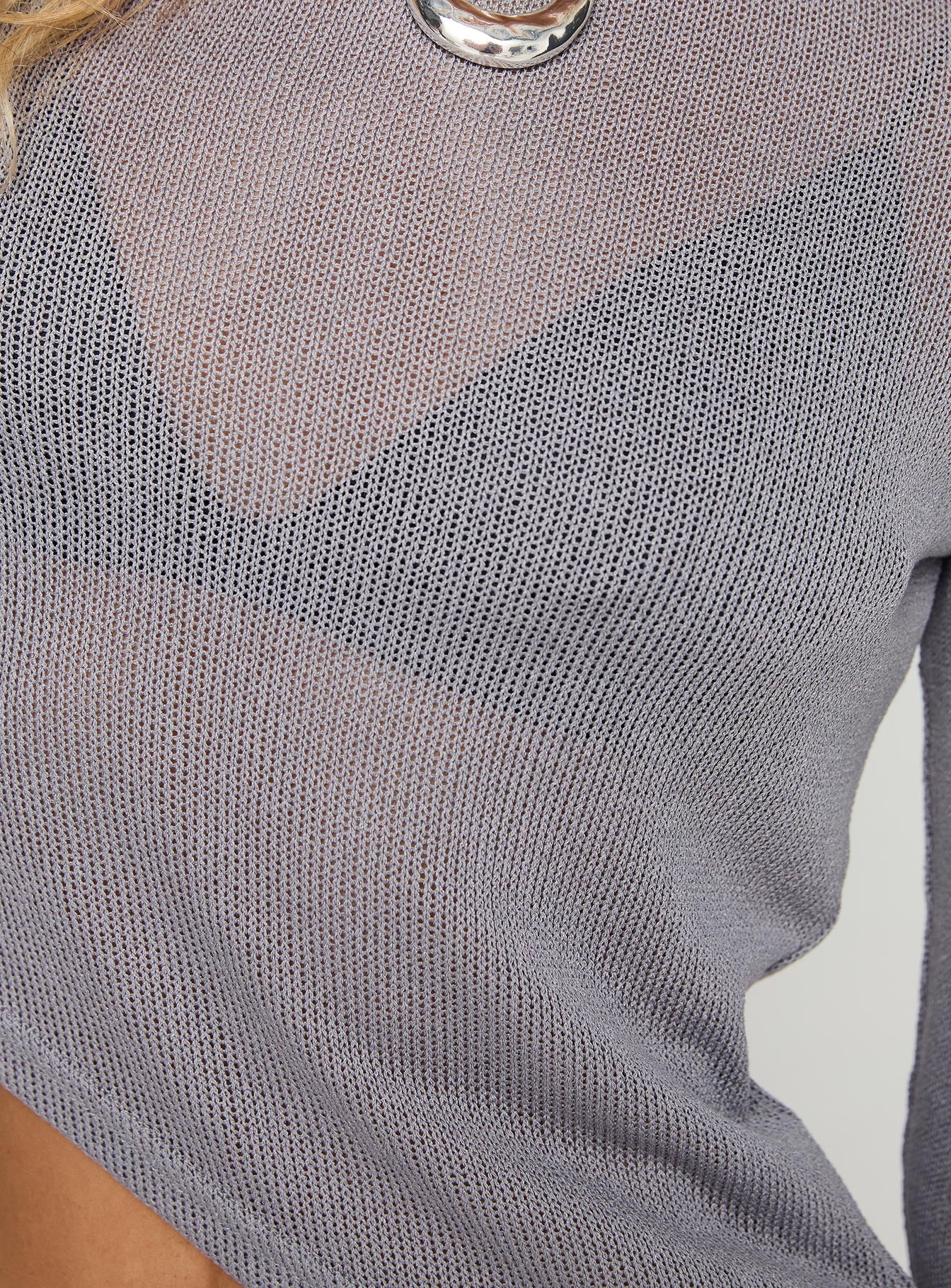 Pratt Long Sleeve Top Grey、mySite、solidvoid