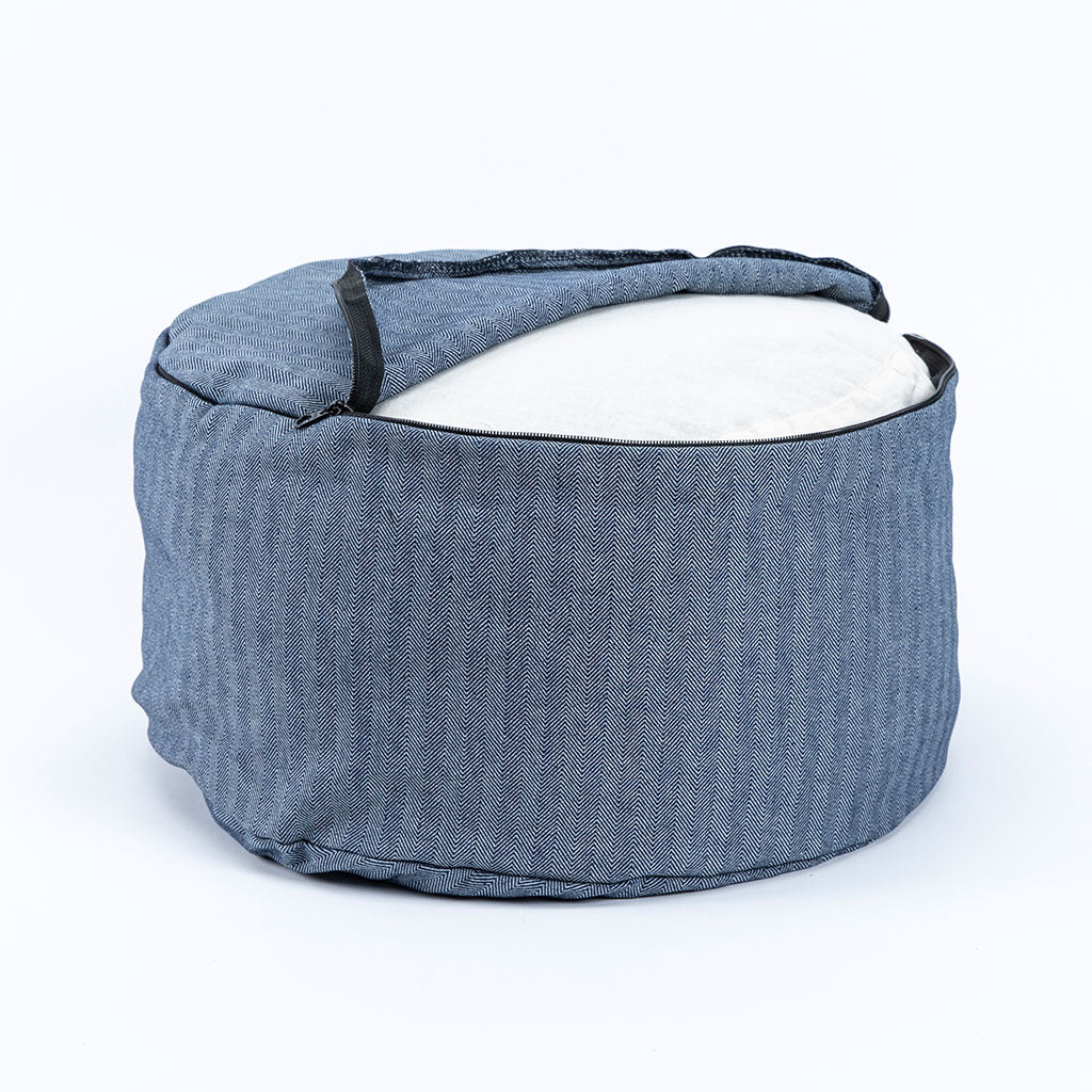 Denim Buckwheat Hull Zafu - COVER ONLY、mySite、topwebapps