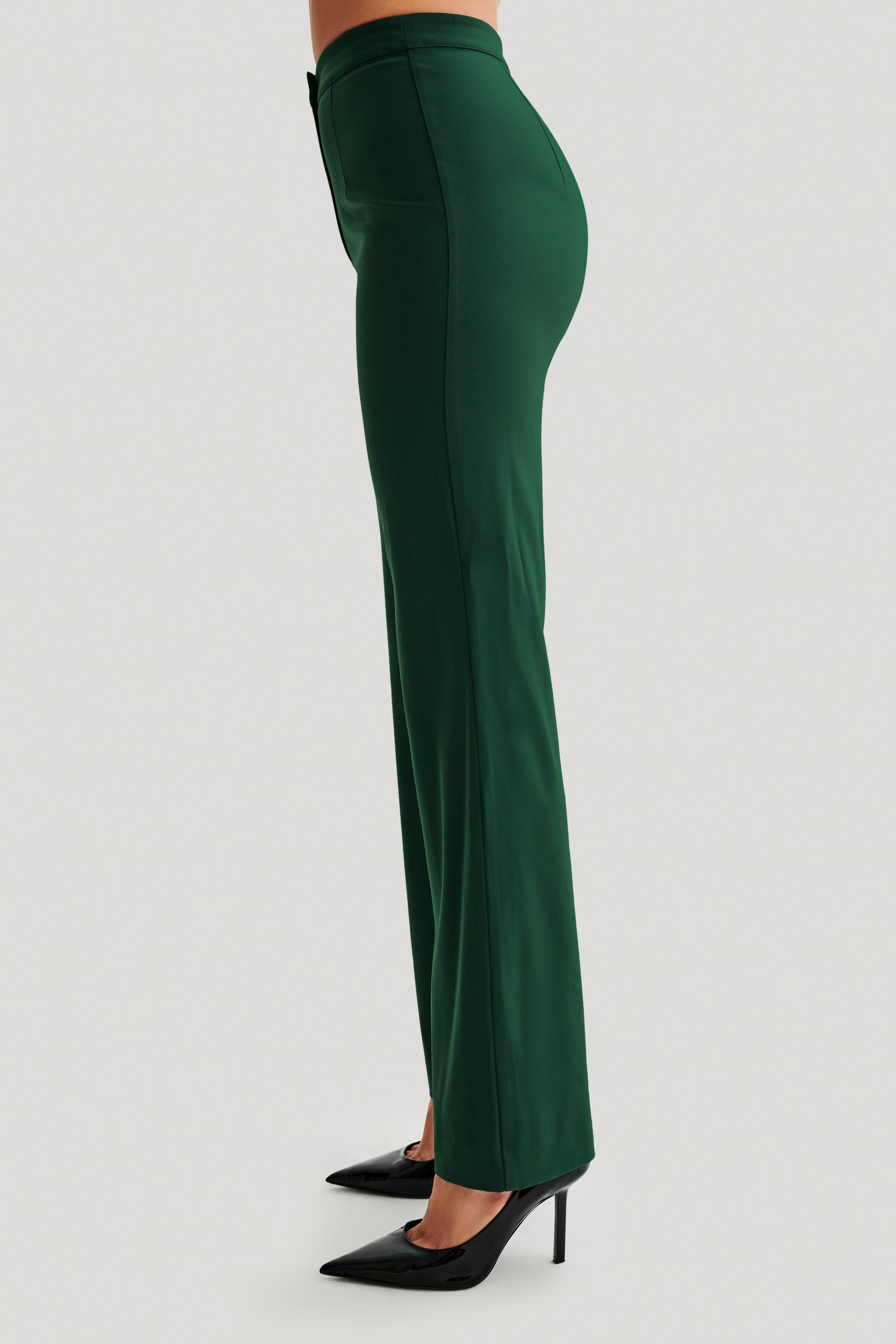 Allanah Straight Leg Pant - Forest Green、mySite、solidvoid