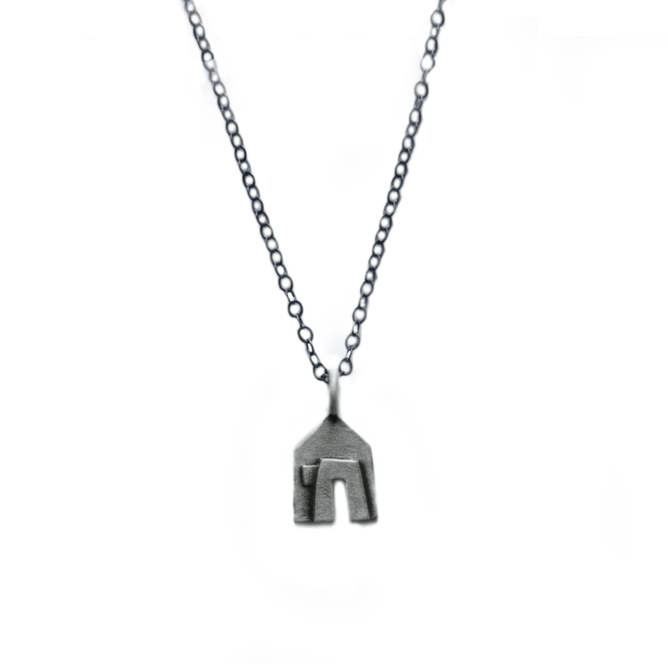 House and Chai Sterling Silver Necklace by Emily Rosenfeld、mySite、topwebapps
