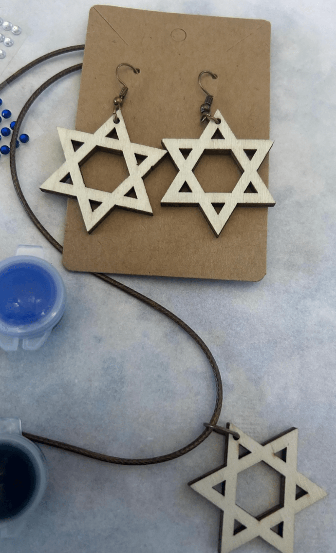 Paint Your Own Star of David Necklaces and Earrings Kit、mySite、topwebapps