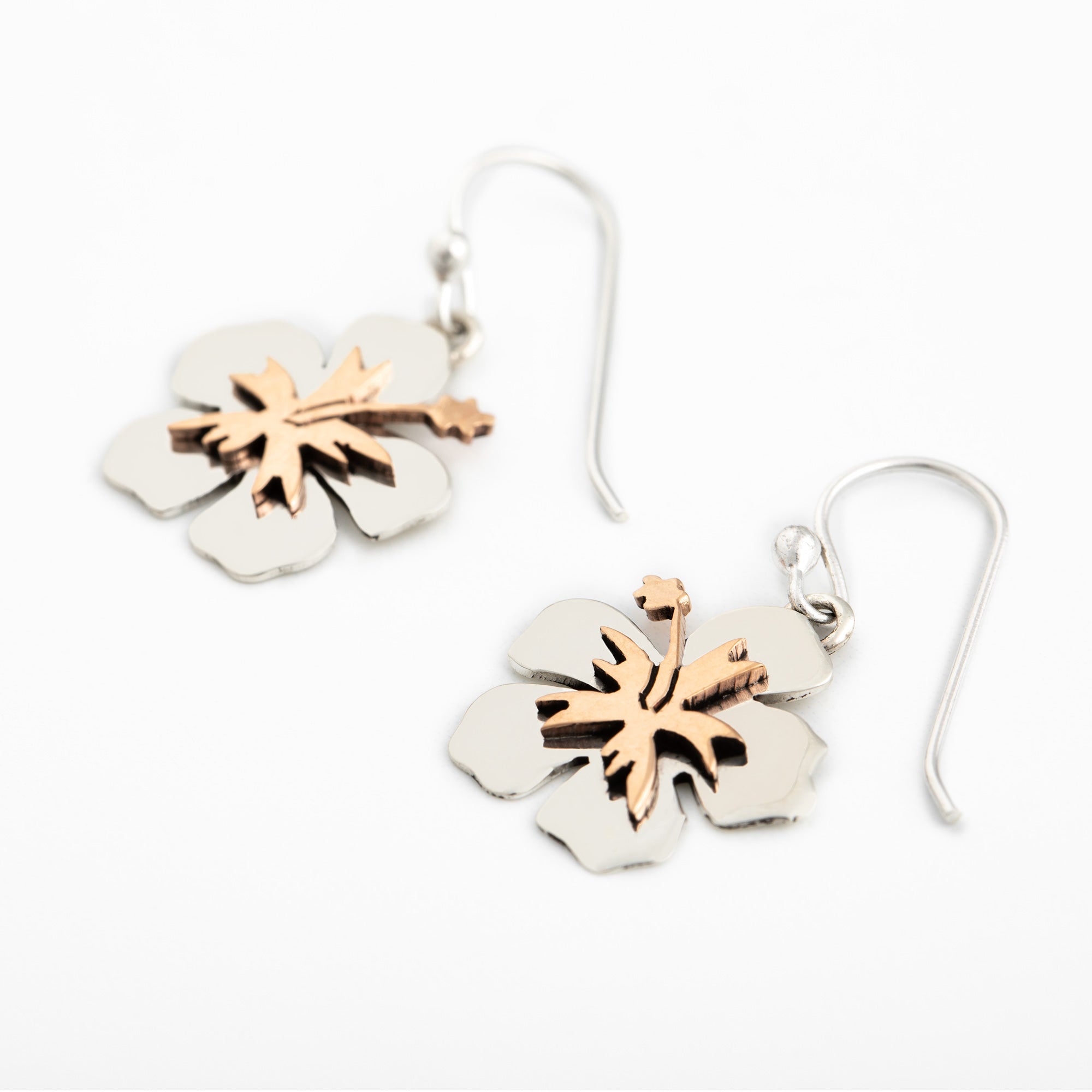 Mixed Metal Dangling Flower Earrings、mySite、camillekostekn