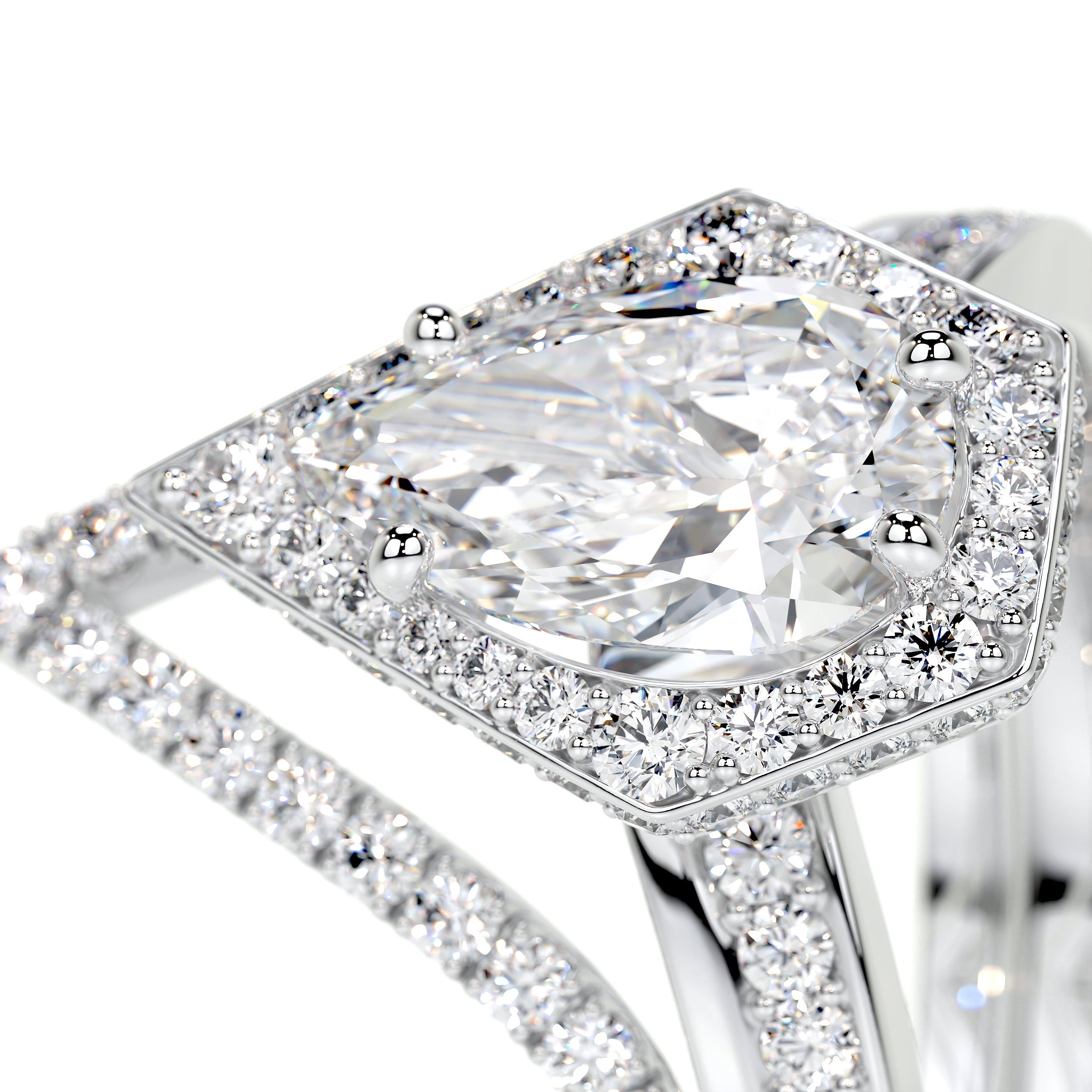 Kendall Lab Grown Diamond Bridal Set -18K White Gold、mySite、hinf8tx79