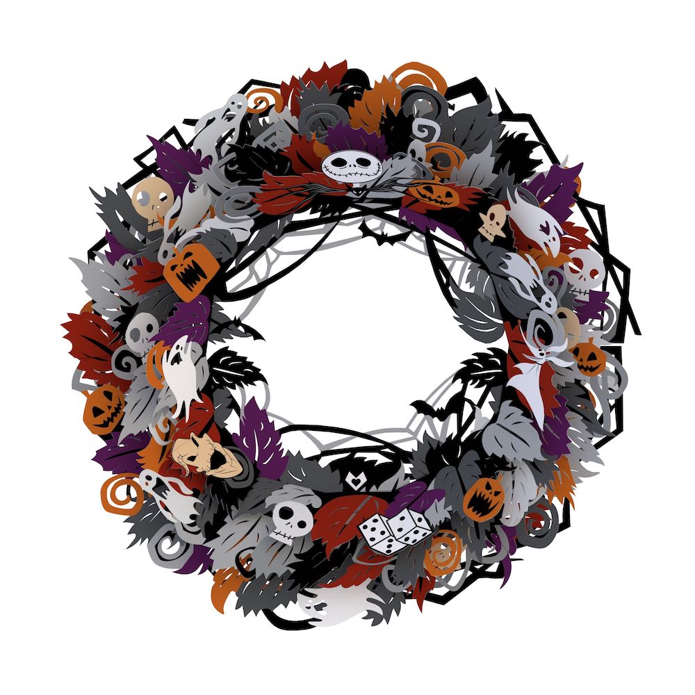 Disney Tim Burton's The Nightmare Before Christmas Halloween Wreath、mySite、solidvoid