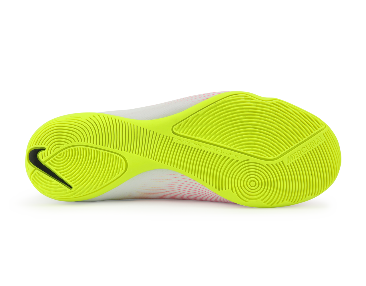 Nike Kids Mercurial Victory V Indoor Soccer Shoes White/Black Volt/Total Orange、mySite、noshort