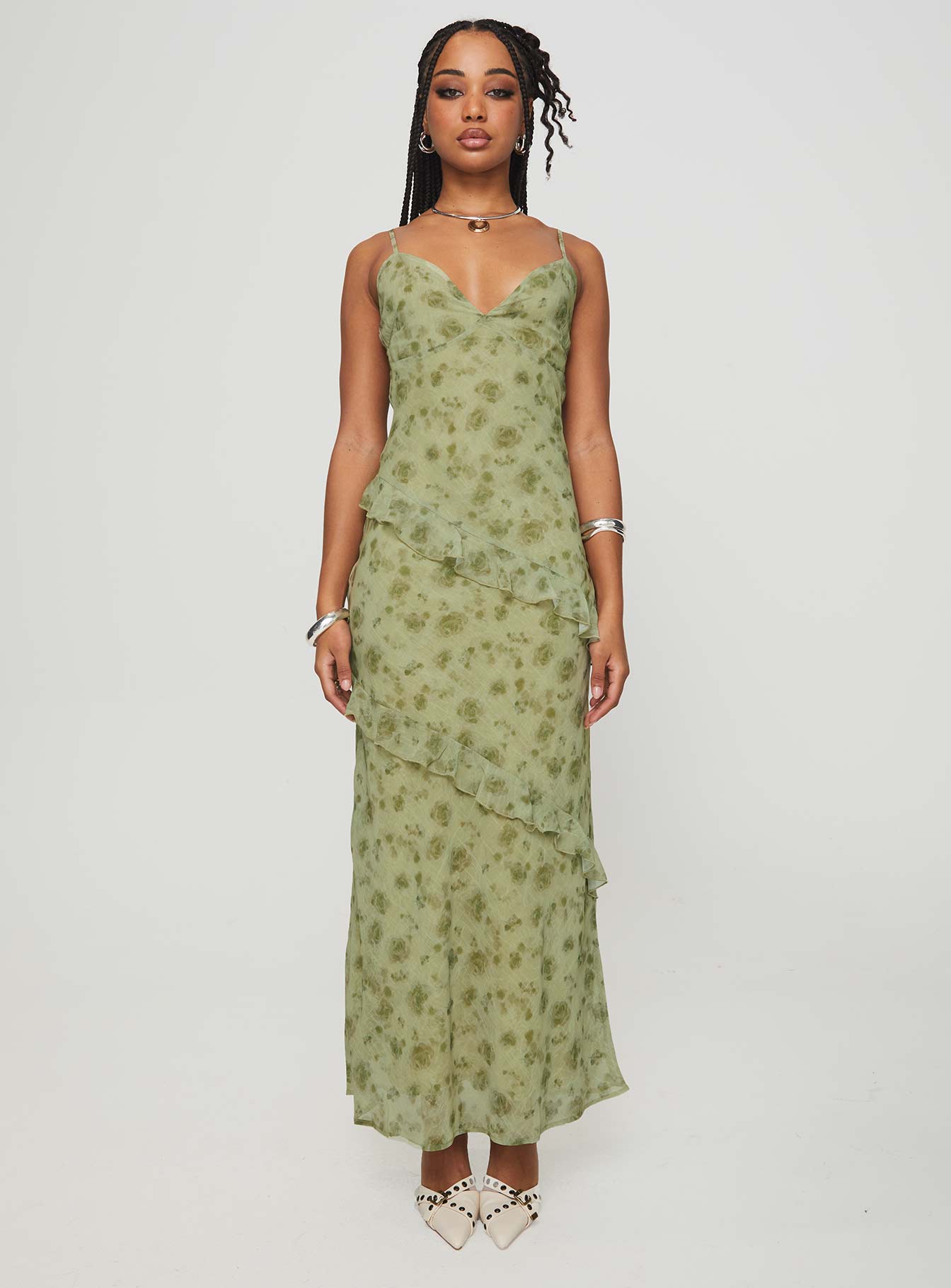 Teffoli Maxi Dress Green、mySite、solidvoid