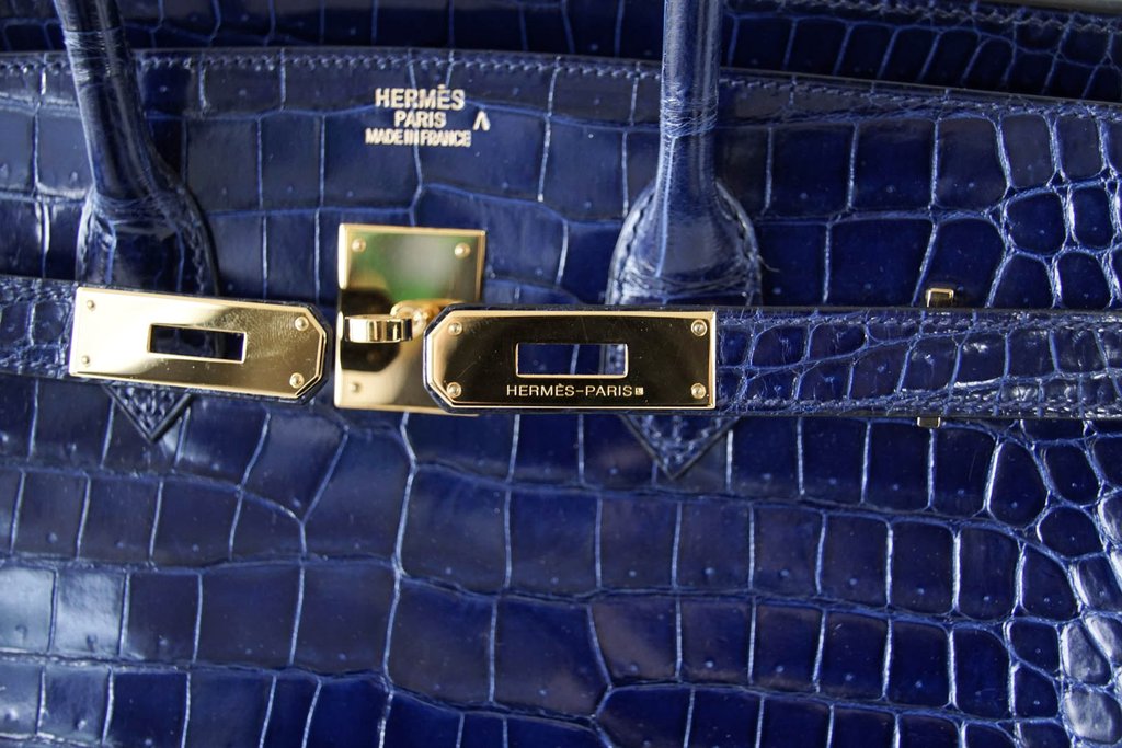 Hermès Birkin 35 Blue Sapphire Crocodile GHW Bag、mySite、garminoutage.com