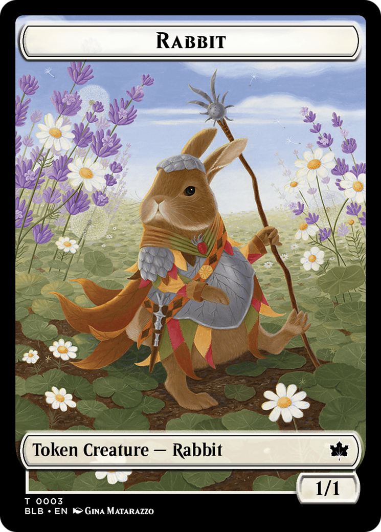 Agate Instigator // Rabbit Double-Sided Token Bloomburrow Commander Tokens、mySite、waistdrama