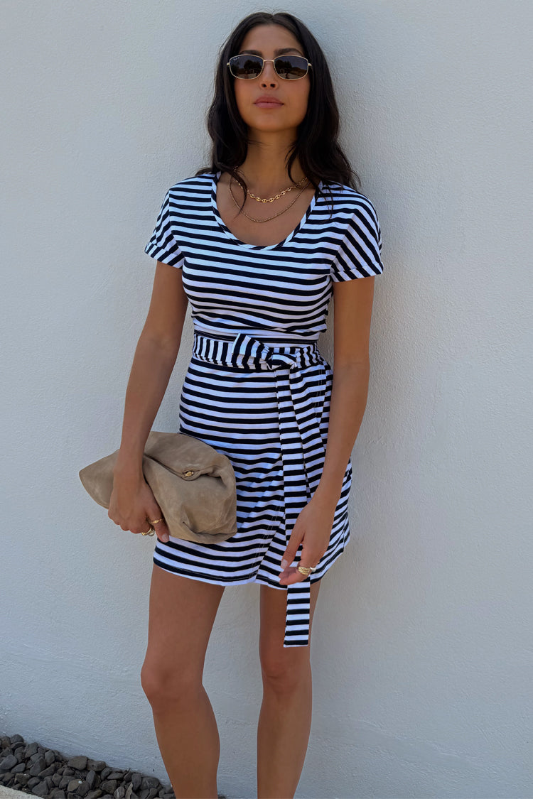 Stripe Jersey Wrap Dress、mySite、solidvoid