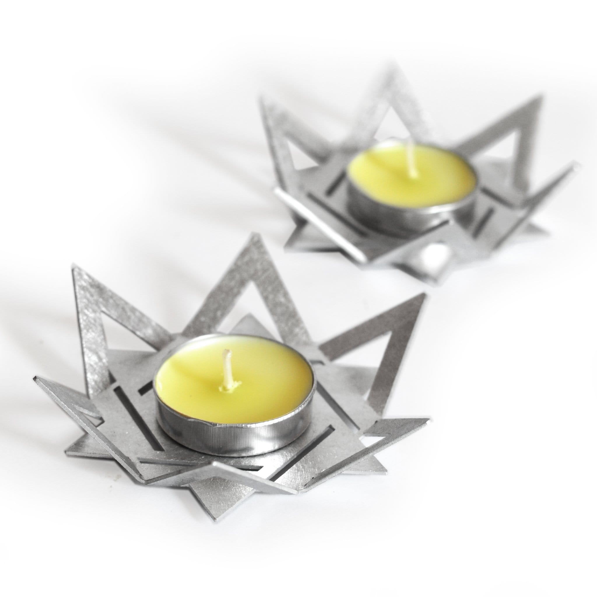 Davidush Shabbat Candlesticks Set by Studio Wallaby - Aluminum、mySite、topwebapps
