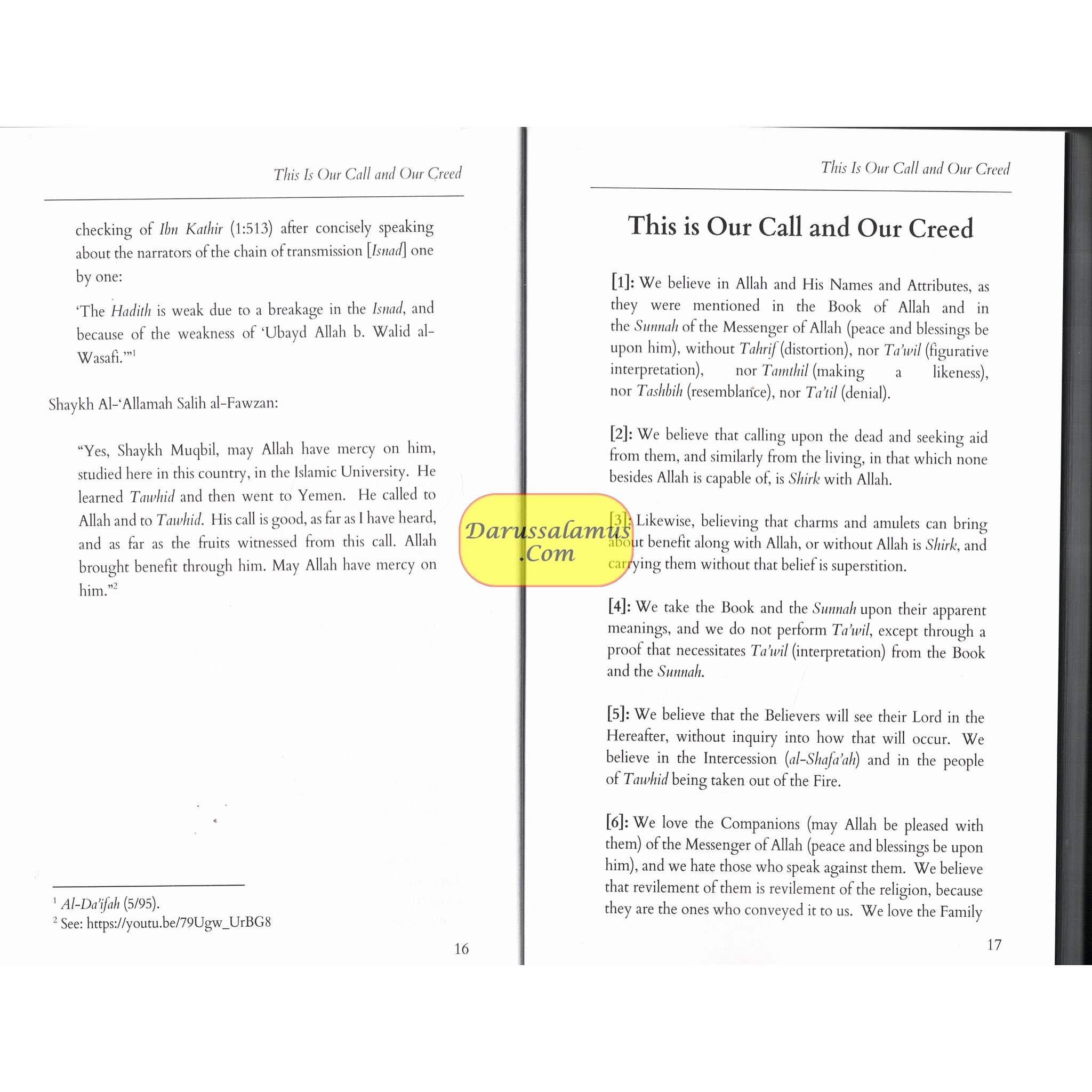 An In-Depth Look At This is Our Call and Our Creed By Allamah Muqbil B.hadi Alp-Wadi'i、mySite、topwebapps