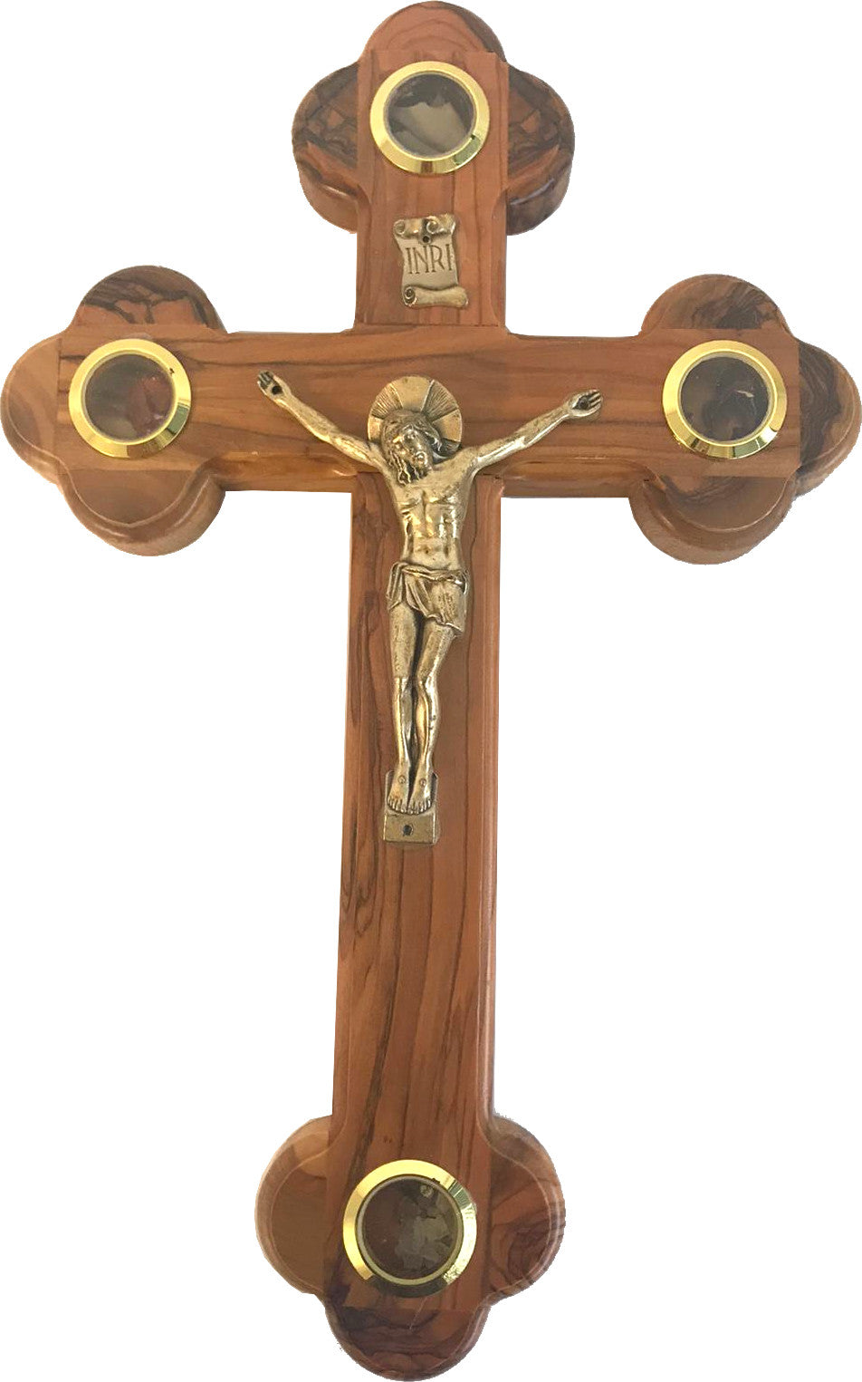 Olive Wood Cross - Byzantine or Orthodox style with Holy Land Samples、mySite、topwebapps