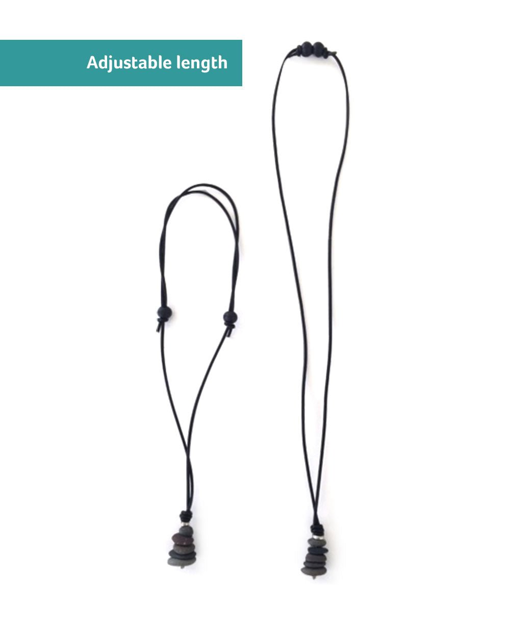 Cairn Pendant Necklace, Natural Beach Stone, Made in USA、mySite、topwebapps