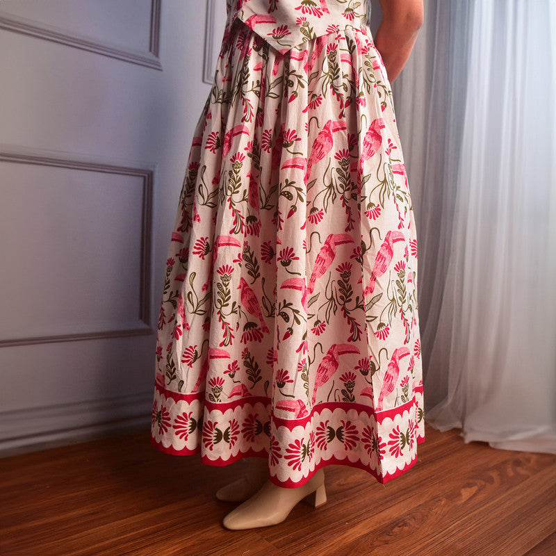 Cotton Skirt For Women | Floral Print | Pink、mySite、camillekostekn