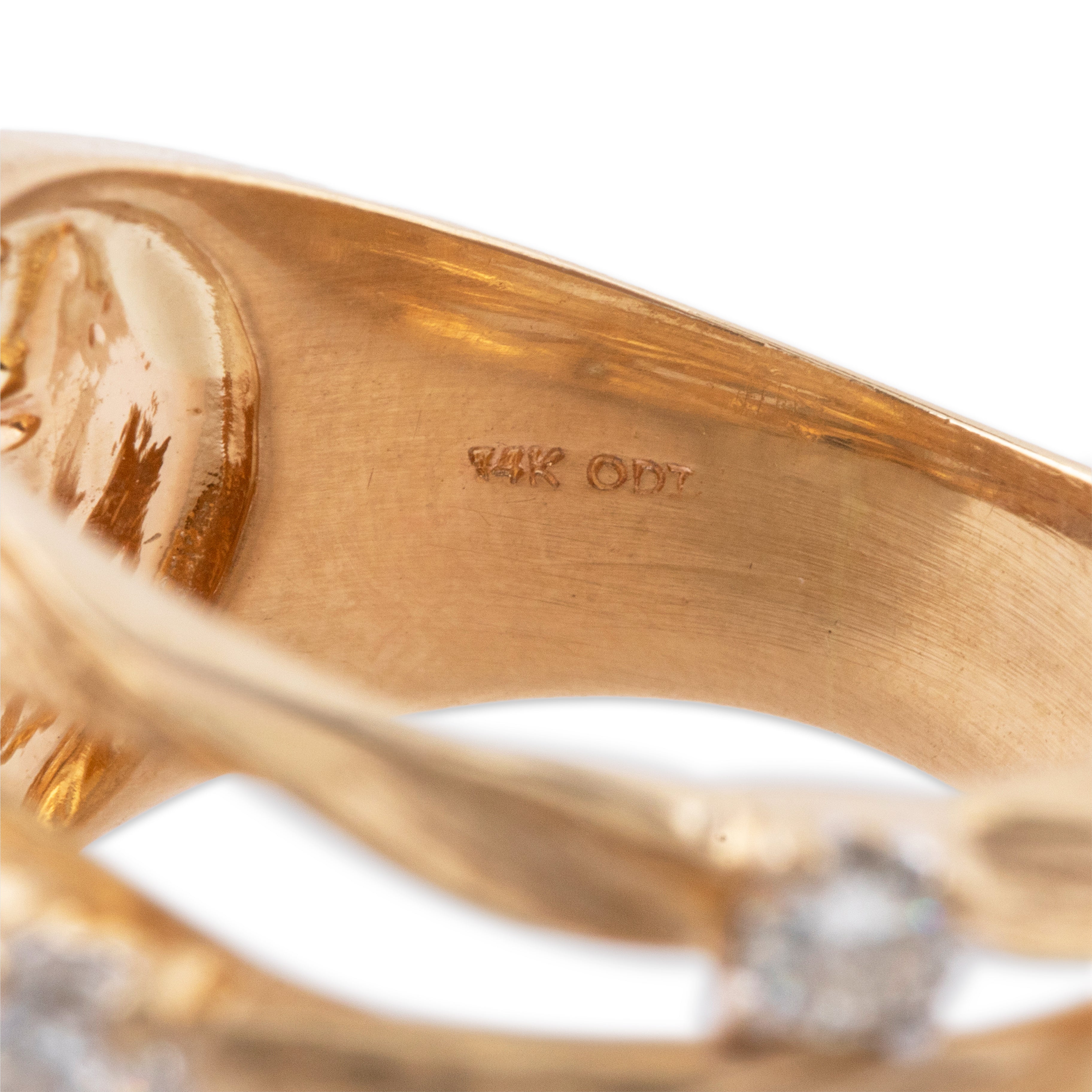 Vintage Spectacular 14k Yellow Gold .78cttw Diamond Ribbons of Light Ring 6.50、mySite、hinf8tx79