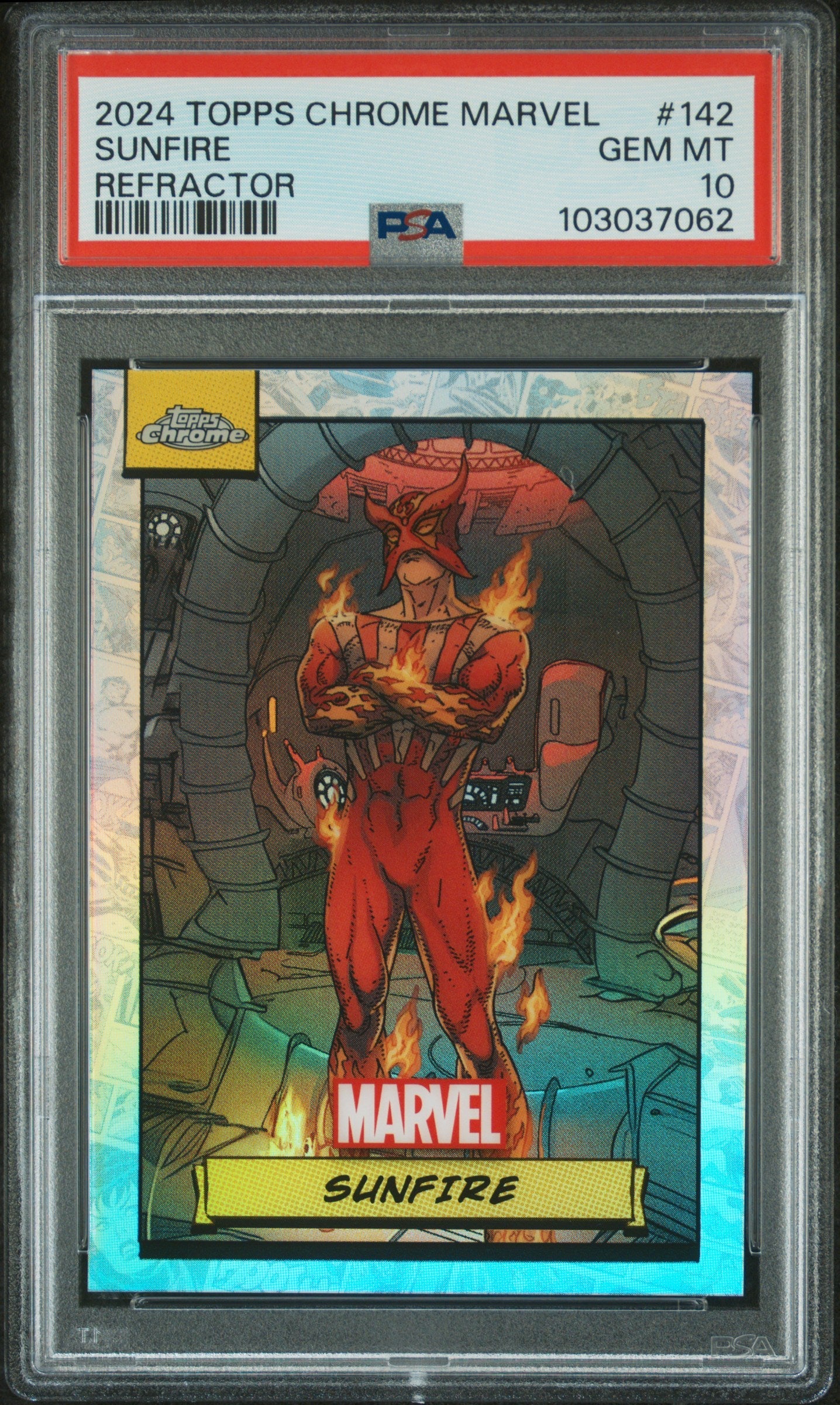 Sunfire #142 Refractor PSA 10 Topps Chrome Marvel 2024、mySite、waistdrama