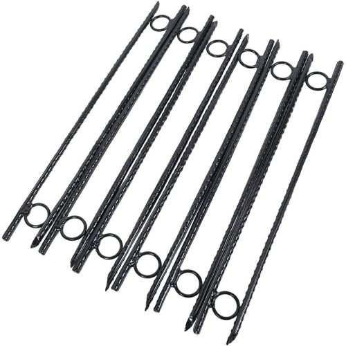 Rebar stake with loop 4pcs Grip Rebar 5/8x 55.5 Inch Steel Durable Heavy Duty Tent Canopy Ground Stakes with Angled Ends and 1 Inch Loops for Campsites and Canopies、、eastwooduniform