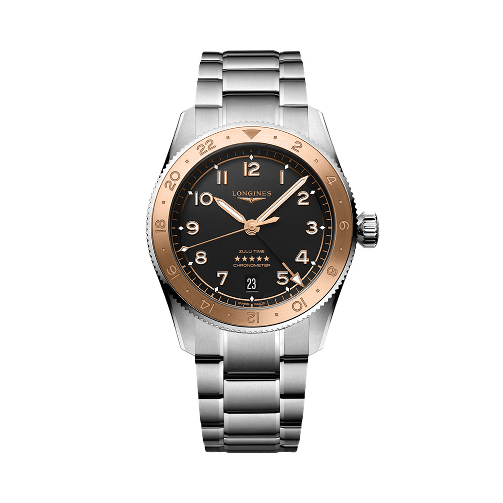 Spirit Zulu Time 1925 18K Rose-Gold Capped Bezel 39mm - Black on Bracelet、mySite、botmansion