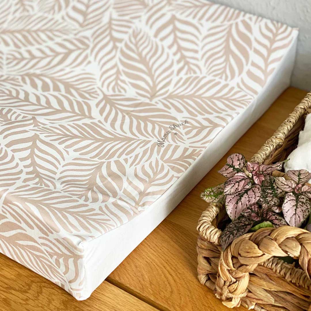  Mama Shack Anti Roll Changing Mat - Linear Leaf / Blush Pink、mySite、merchandisen