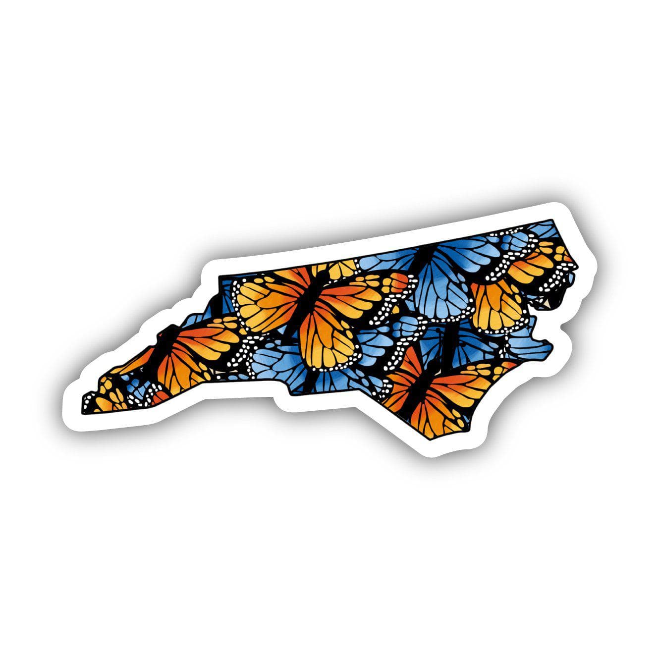  North Carolina Butterfly Pattern Sticker、mySite、elrpsem3k
