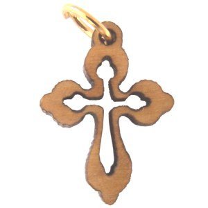 Olive wood Eastern Cross Laser Pendant(6cm or 2.36 long )、mySite、topwebapps