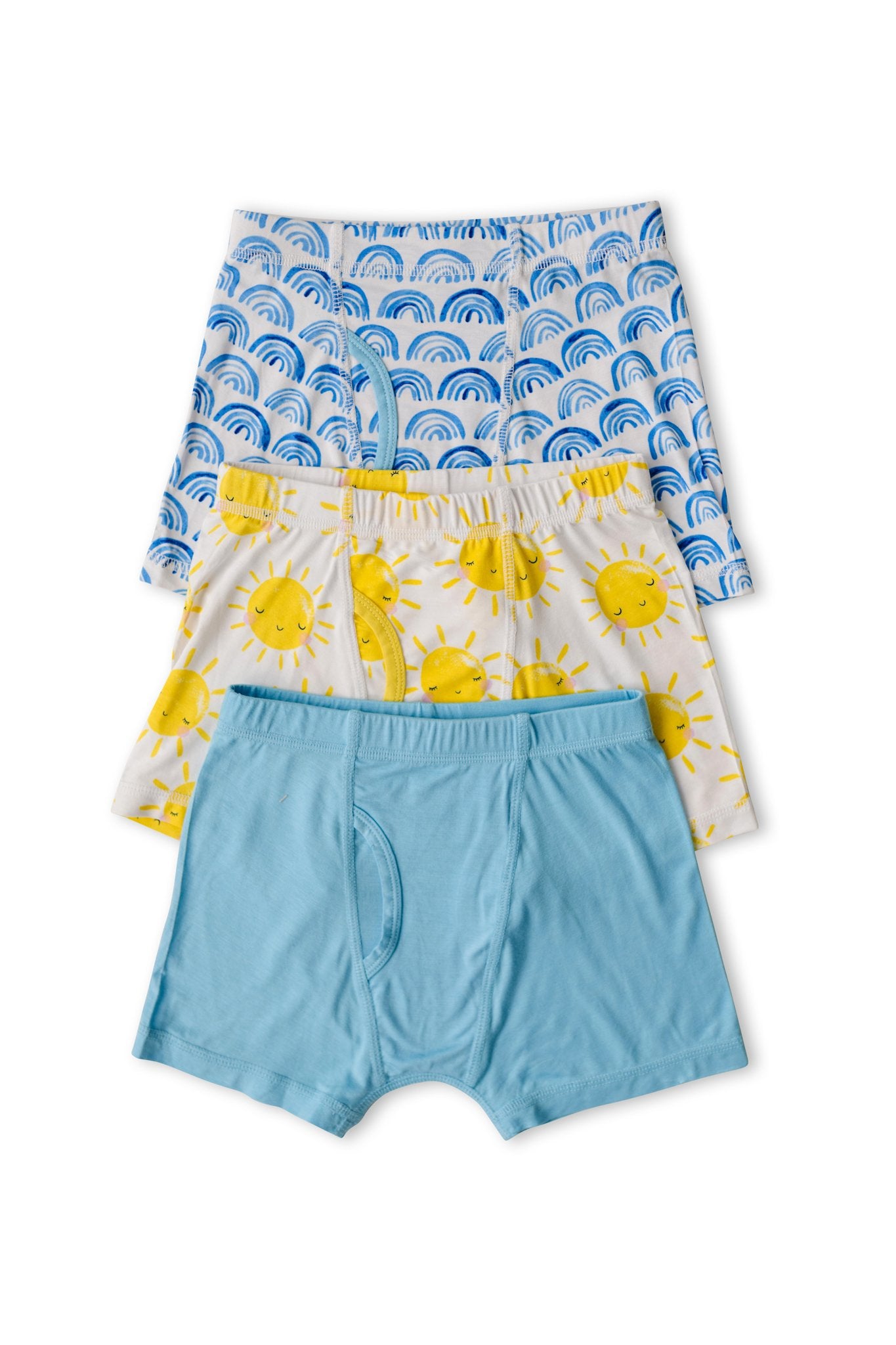  Rainbows & Sunshine Boy's Bamboo Viscose Boxer Brief Underwear - 3 Pack、mySite、layawaytickets