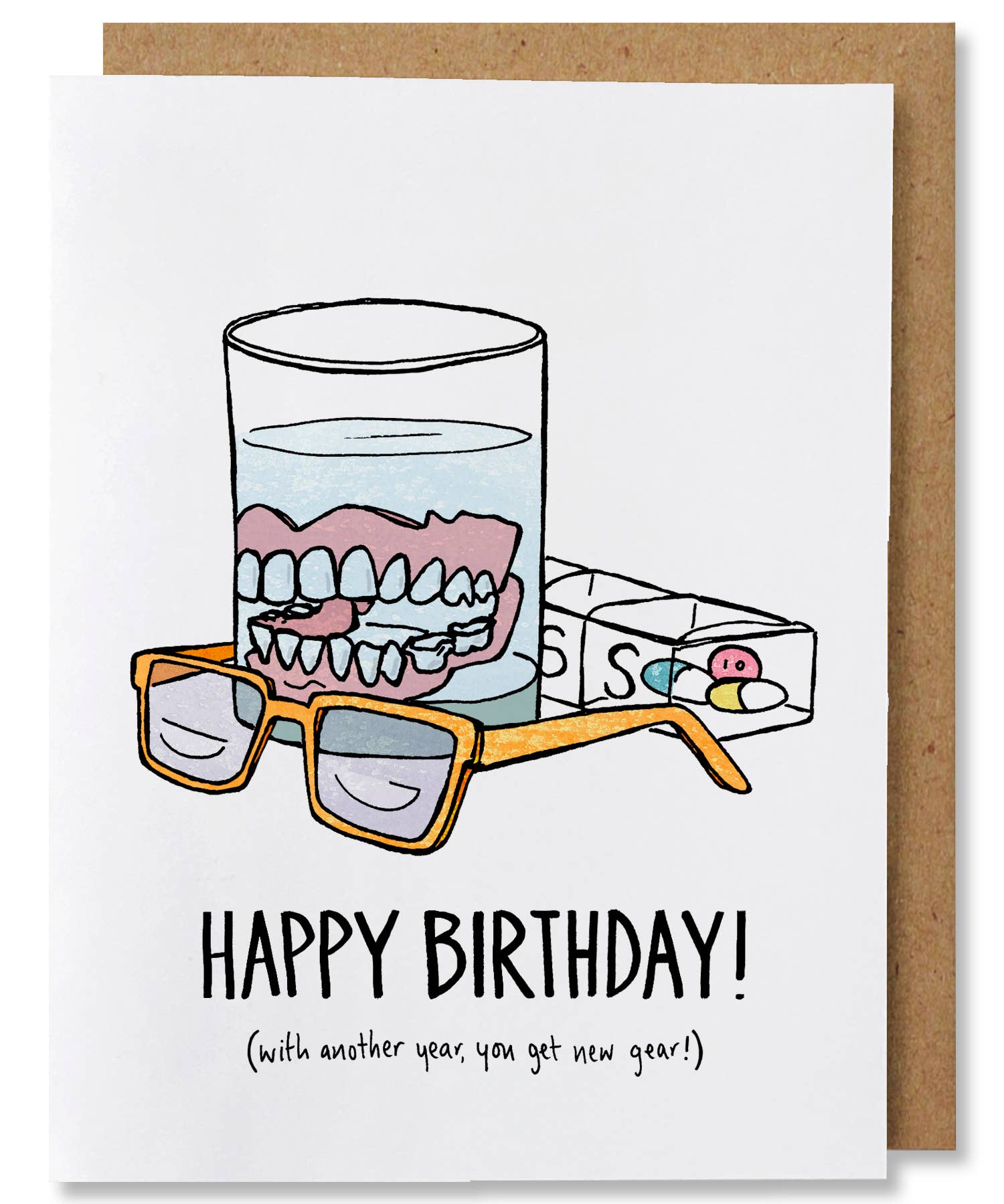 NANU Studio - New Gear - Illustrated Funny Pun Birthday Card、mySite、garagedoors4me