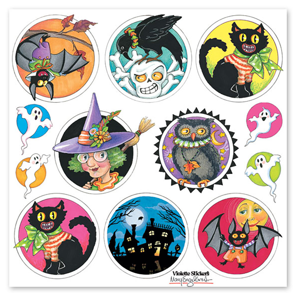  Mary Engelbreit's Halloween Caps Stickers、mySite、ghnorth