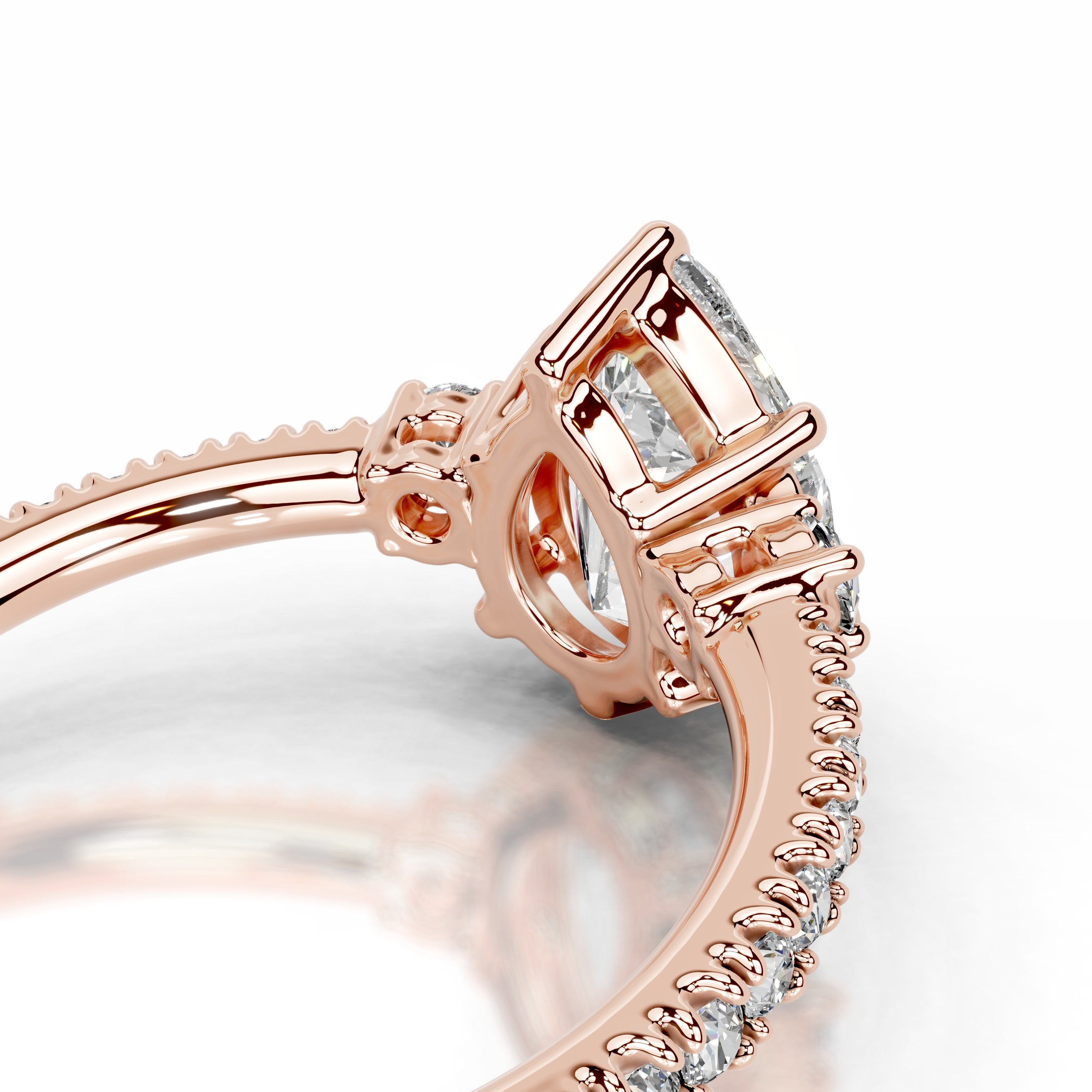 Leandra Lab Grown Diamond Ring - 14K Rose Gold、mySite、hinf8tx79