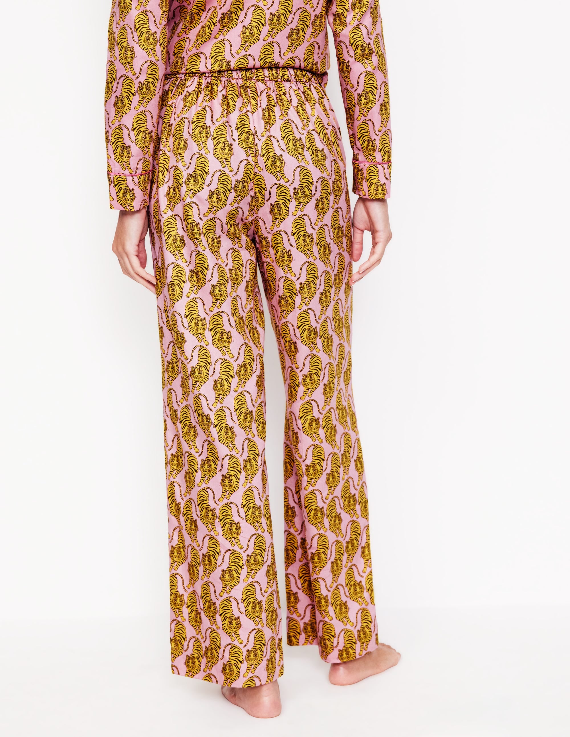  Cotton Sateen Pyjama Trousers-Ceylon Yellow, Tiger、mySite、ashleygrahame