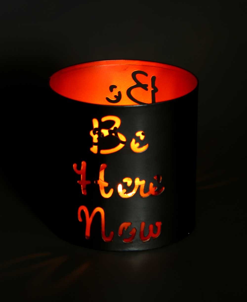 Fairtrade Inspirational Be Here Now Candle / Pen Holder、mySite、topwebapps